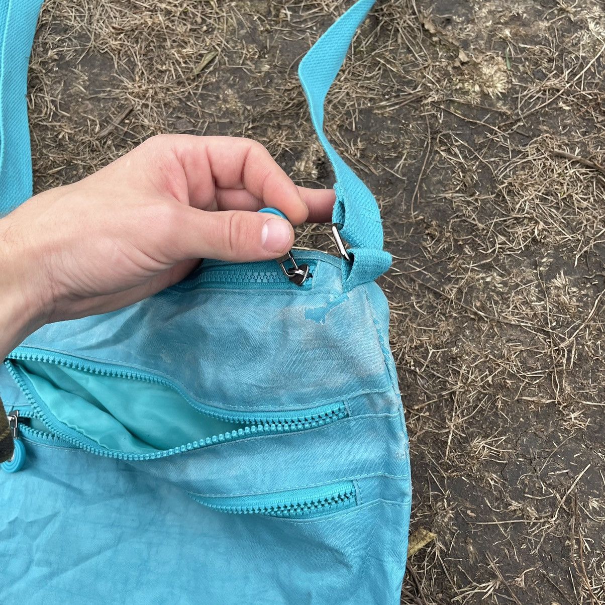 Vintage Vintage Y2K Light Blue Nylon Crossbody Bag Streetwear OS Size ONE SIZE - 6 Thumbnail