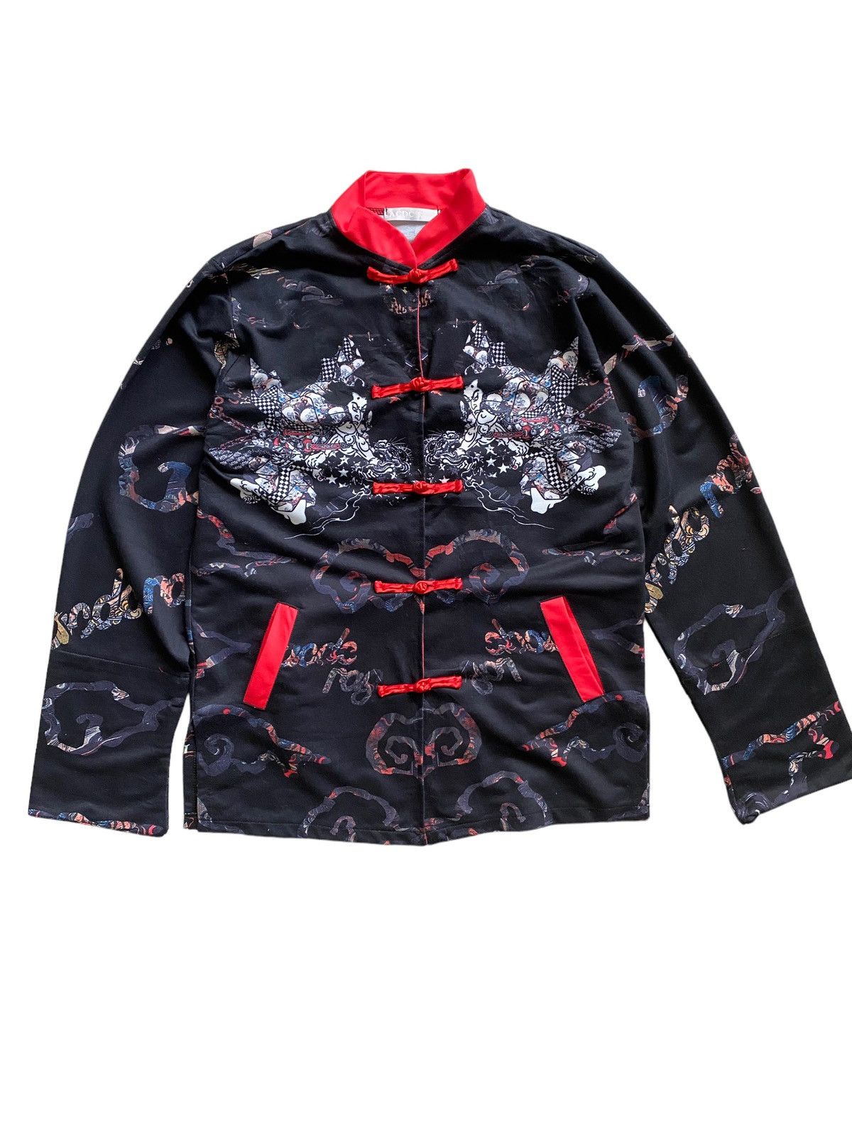 Hysteric Glamour Vintage Japanese ACDC RAG tatoo skull Madarin shirt Size US L / EU 52-54 / 3 - 4 Thumbnail