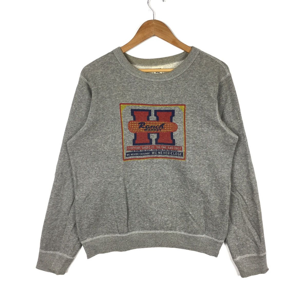 Vintage HR MARKET Heart Ranch Japanese Brand Grey Sweatshirt Size US L / EU 52-54 / 3 - 1 Thumbnail