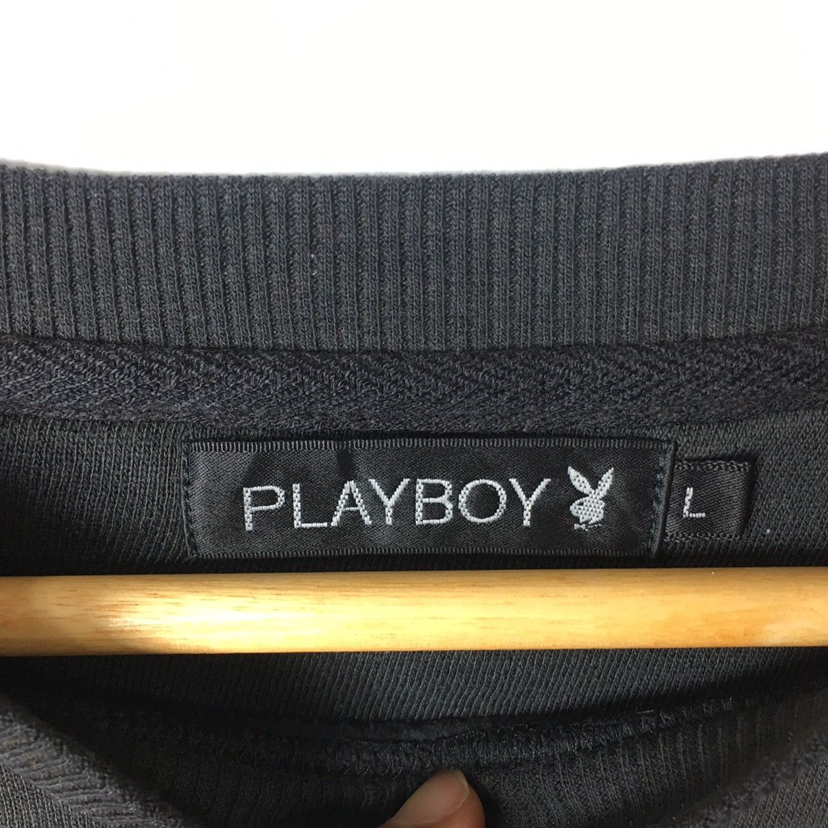 Playboy Vintage PLAYBOY BIG BUNNY Megazine Black Sweatshirt Size US L / EU 52-54 / 3 - 4 Thumbnail