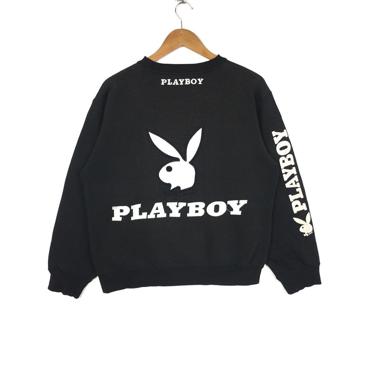 Playboy Vintage PLAYBOY BIG BUNNY Megazine Black Sweatshirt Size US L / EU 52-54 / 3 - 1 Thumbnail