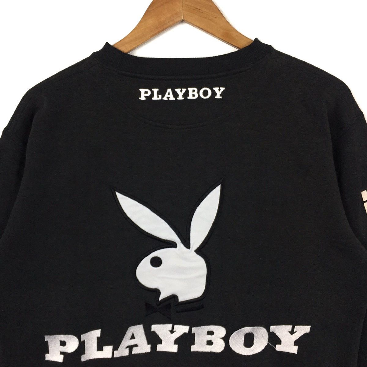 Playboy Vintage PLAYBOY BIG BUNNY Megazine Black Sweatshirt Size US L / EU 52-54 / 3 - 2 Thumbnail
