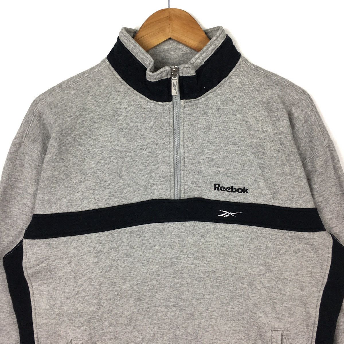 Reebok REEBOK SPORT Half Zipper Sportswear Grey Sweatshirt Size US M / EU 48-50 / 2 - 2 Thumbnail