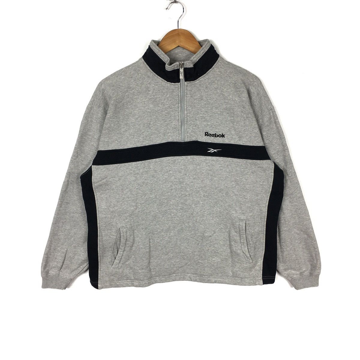 Reebok REEBOK SPORT Half Zipper Sportswear Grey Sweatshirt Size US M / EU 48-50 / 2 - 1 Thumbnail