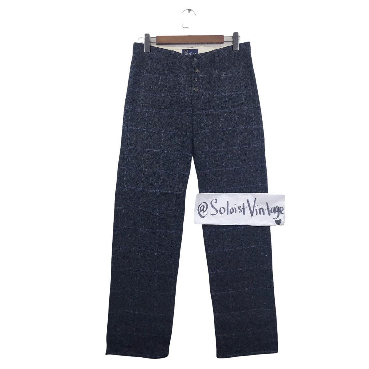 Fred Perry FRED PERRY Check Tartan Japanese Brand Wool Casual Trousers Size US 31 - 1 Thumbnail