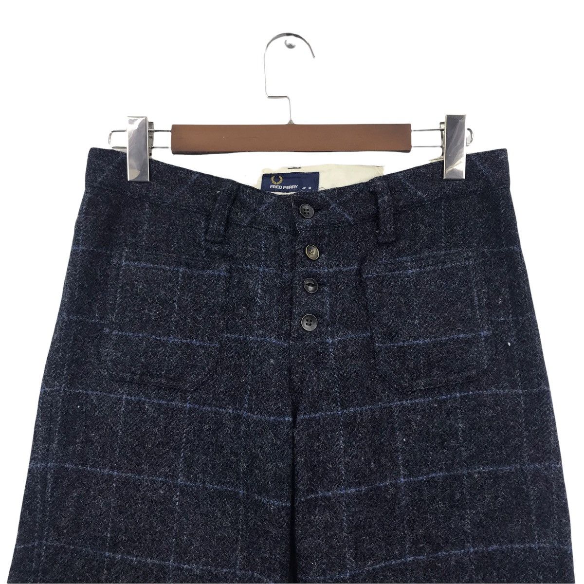 Fred Perry FRED PERRY Check Tartan Japanese Brand Wool Casual Trousers Size US 31 - 2 Thumbnail