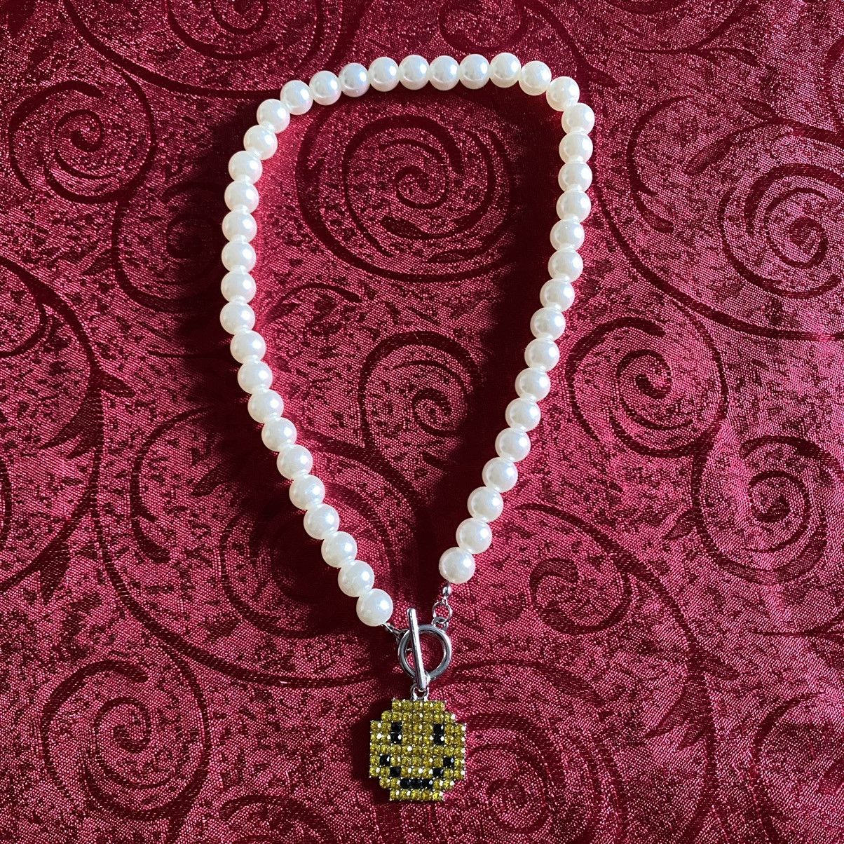 Japanese Brand × Vintage Vintage 90s Pearls Smile Necklace Size ONE SIZE - 2 Thumbnail