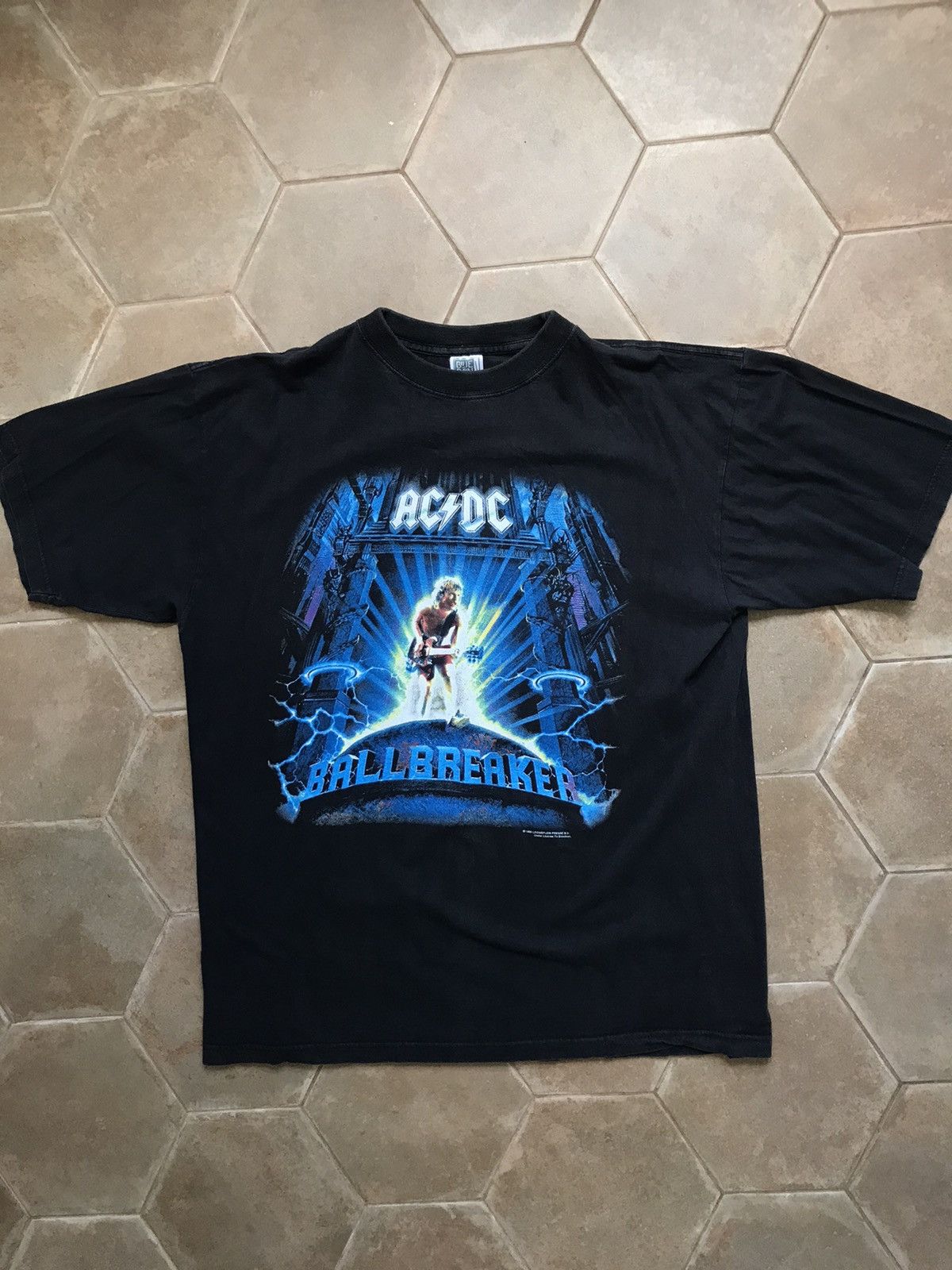 image of Acdc x Band Tees Ac/dc Vintage Shirt in Black, Men's (Size XL)