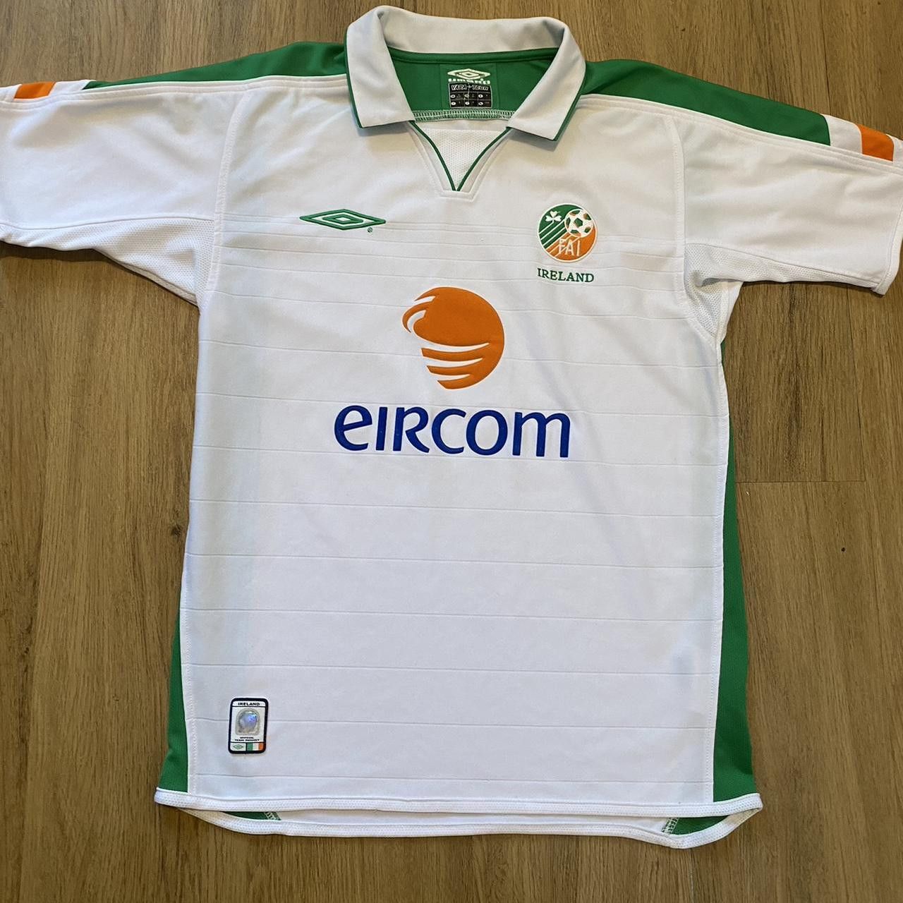 2003-05 Ireland Umbro Away Euro Football Shirt Eircom