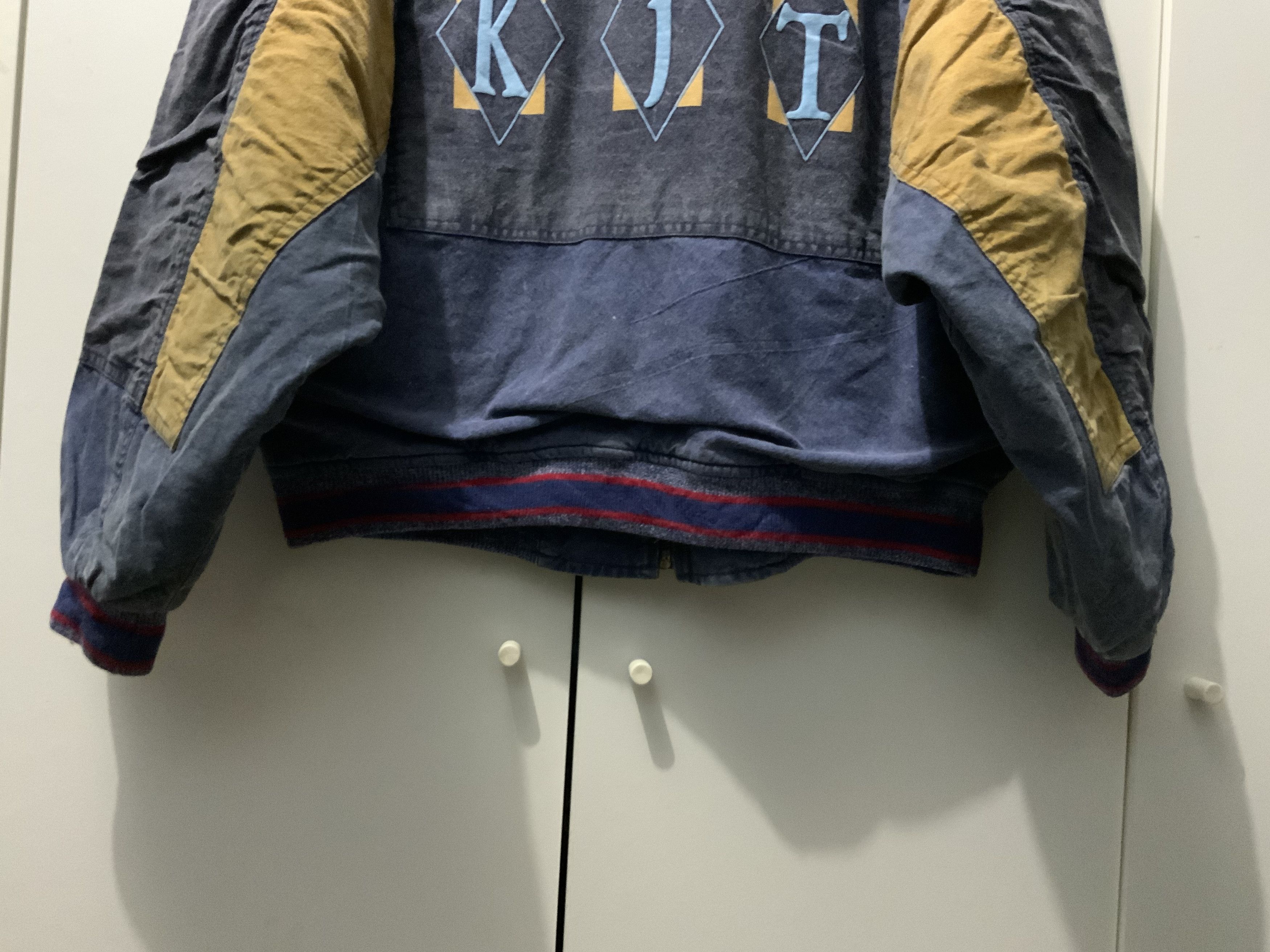 Japanese Brand Vintage Indigo Faded Patchwork Limited Pressing Bomber Size US M / EU 48-50 / 2 - 11 Thumbnail