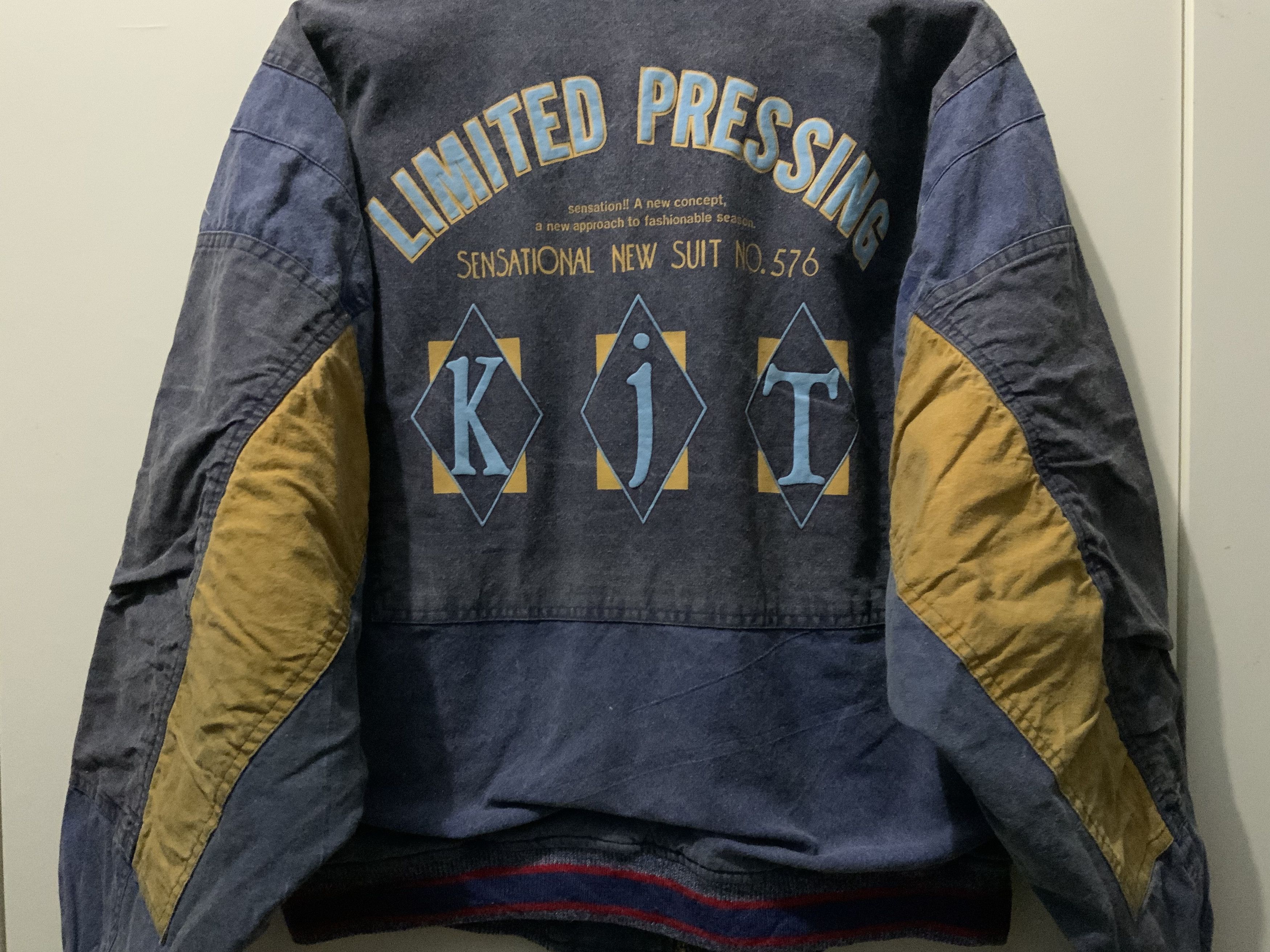Japanese Brand Vintage Indigo Faded Patchwork Limited Pressing Bomber Size US M / EU 48-50 / 2 - 10 Thumbnail