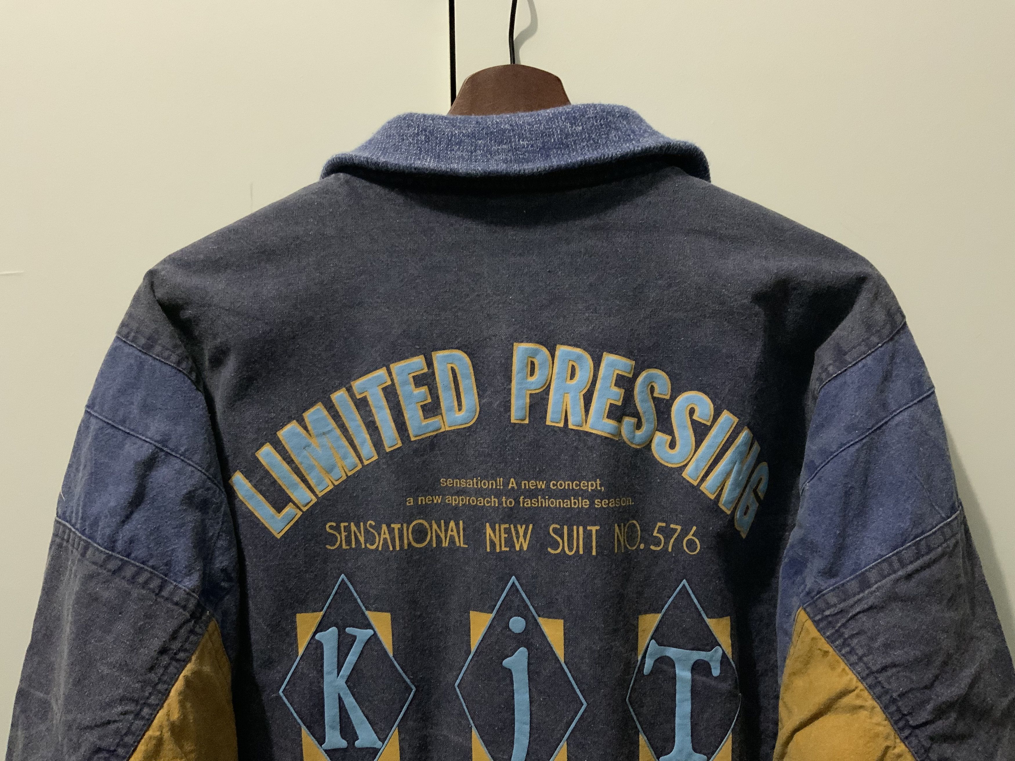 Japanese Brand Vintage Indigo Faded Patchwork Limited Pressing Bomber Size US M / EU 48-50 / 2 - 9 Thumbnail