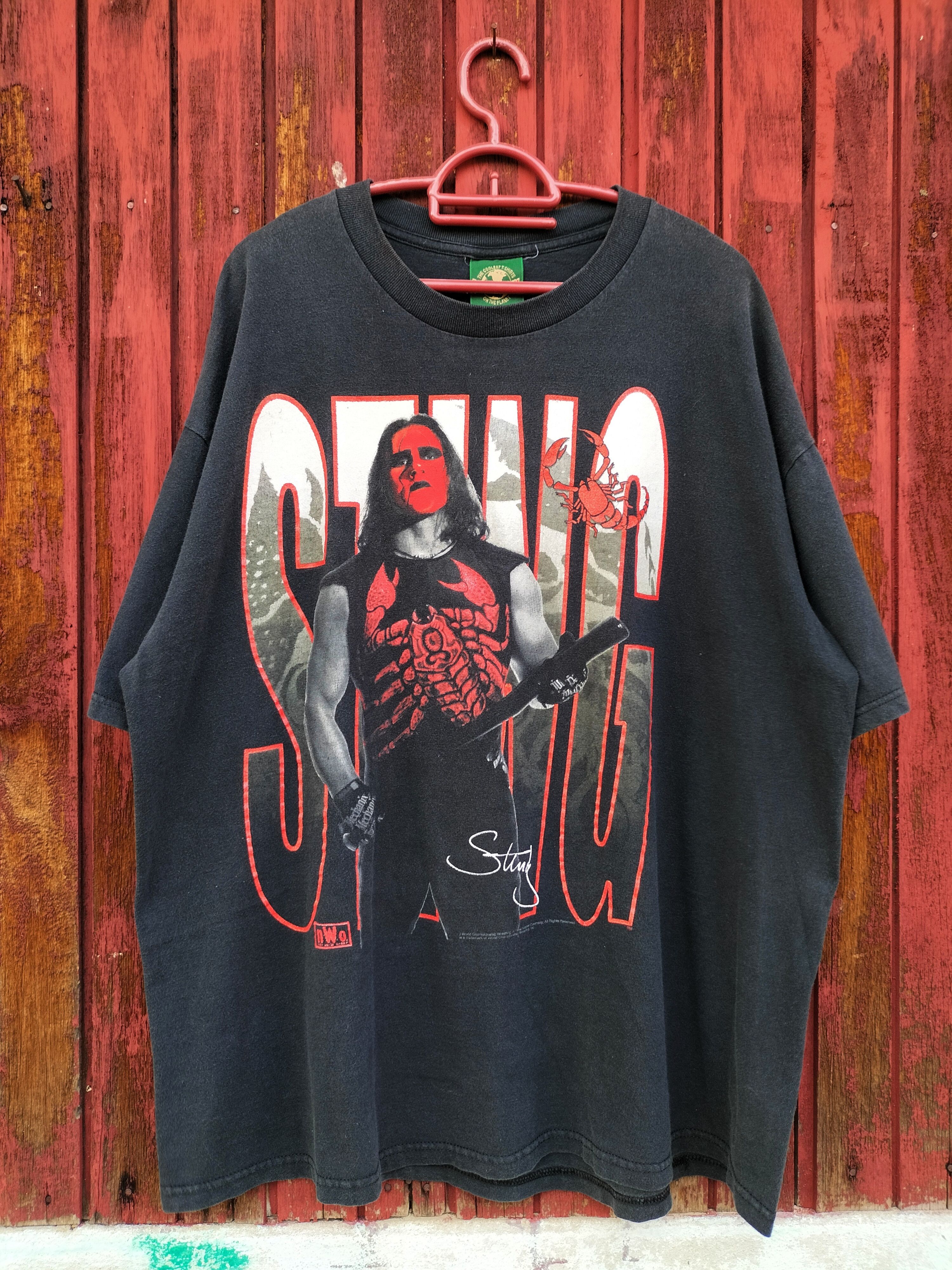 image of Wcwnwo x Wwe Vintage Wcw Sting Nwo Wolfpac 1998 T Shirt in Black, Men's (Size XL)