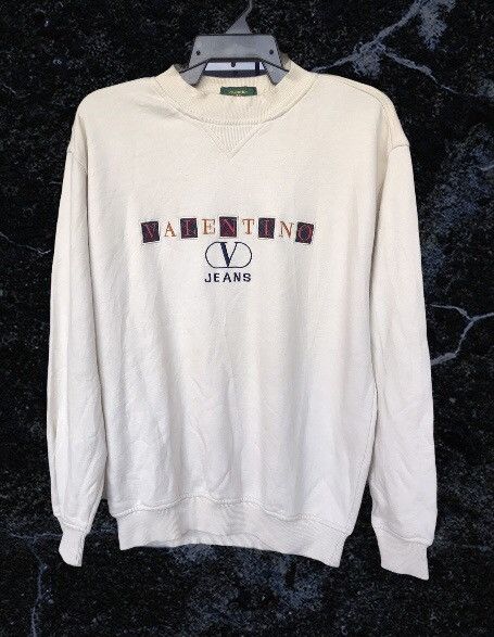 image of Valentino Embroidery Logo in Cream, Men's (Size Large)