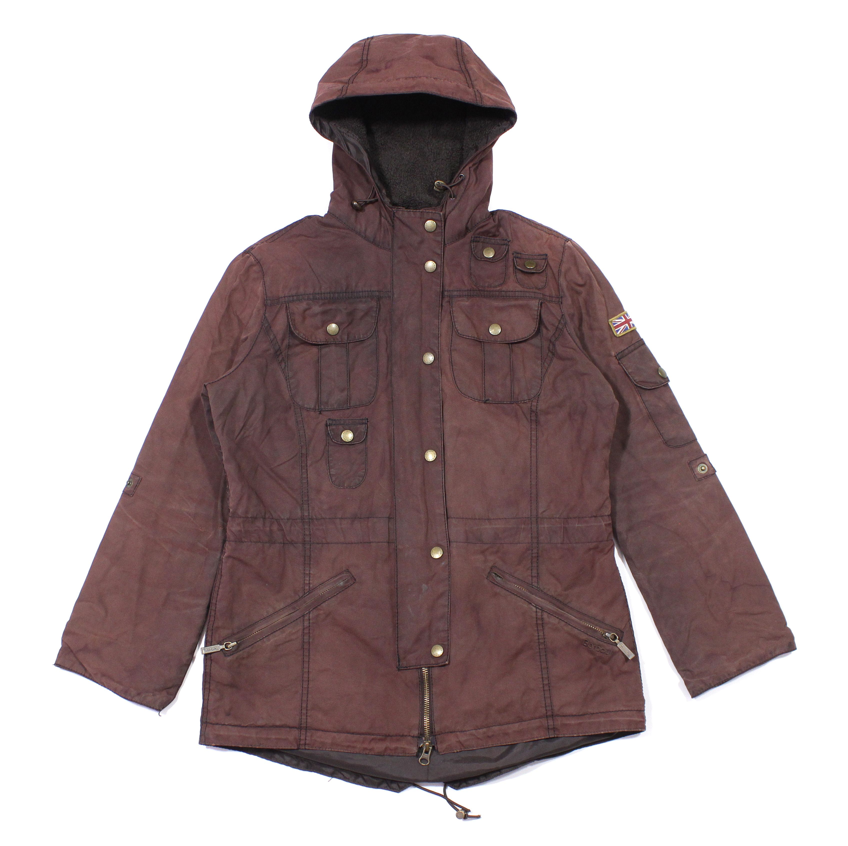 Barbour Waxed Cotton Insulated Parka Jacket Size S / US 4 / IT 40 - 1 Thumbnail