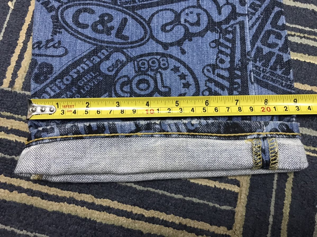 Japanese Brand Rare Co & lu Fullprint Denim Size US 30 / EU 46 - 13 Thumbnail