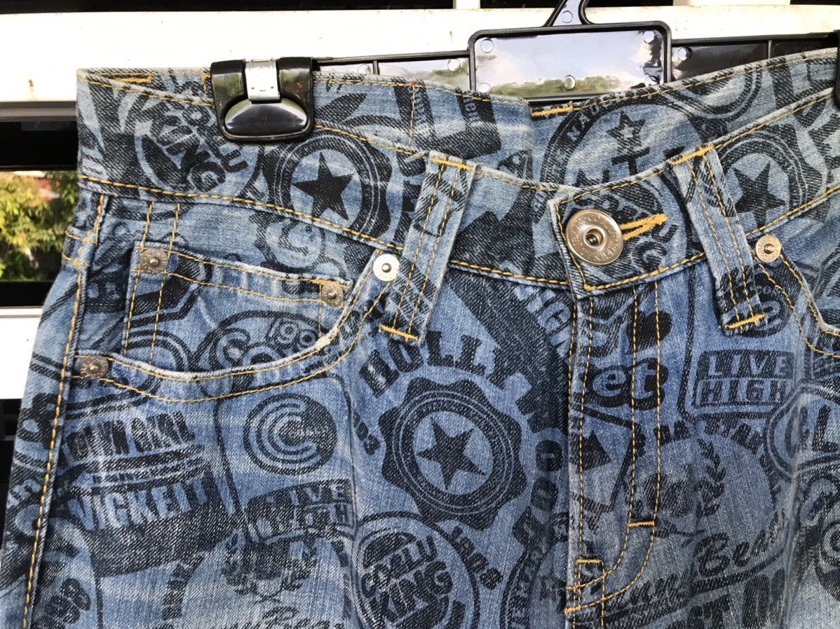 Japanese Brand Rare Co & lu Fullprint Denim Size US 30 / EU 46 - 3 Thumbnail