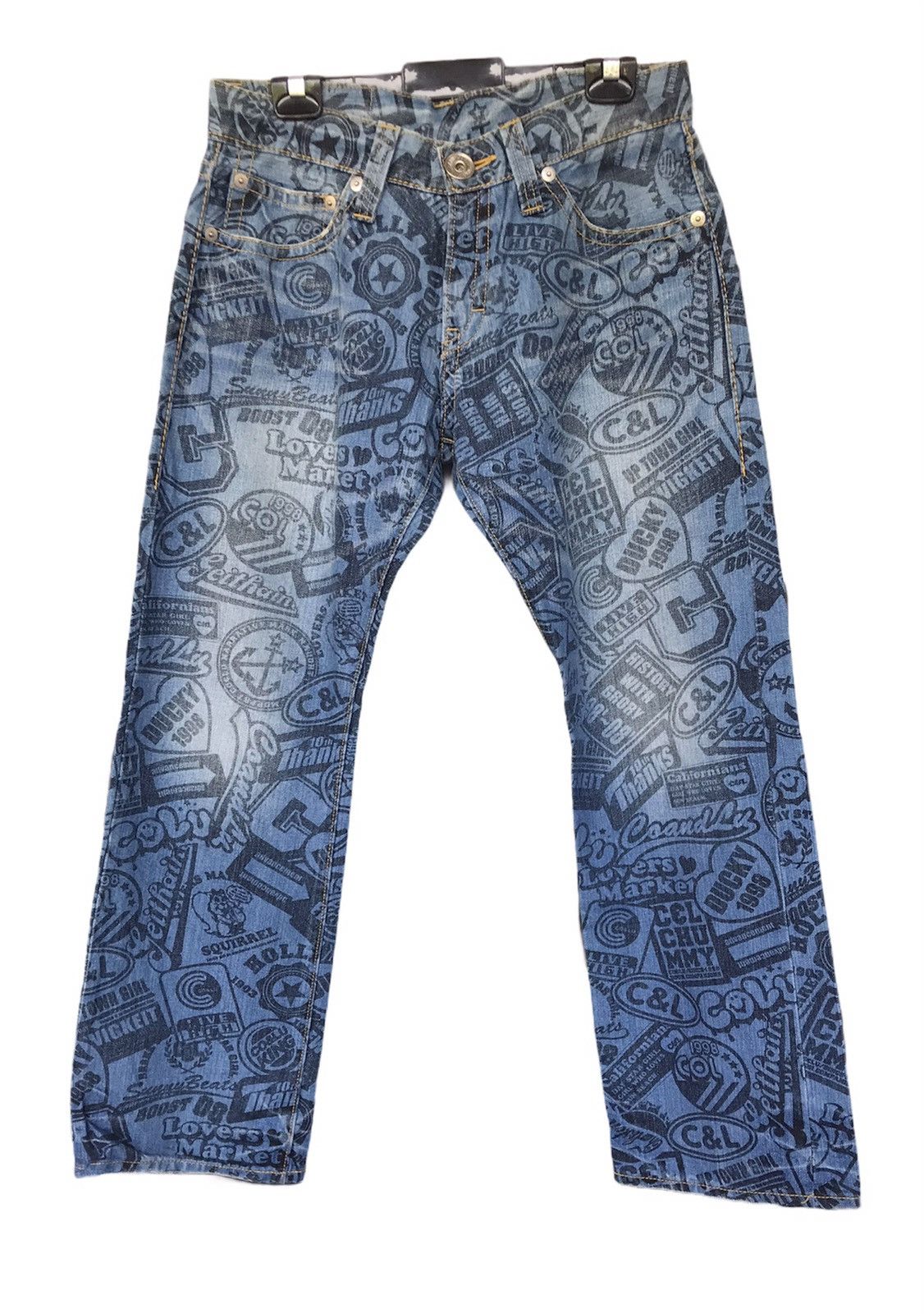 Japanese Brand Rare Co & lu Fullprint Denim Size US 30 / EU 46 - 1 Thumbnail