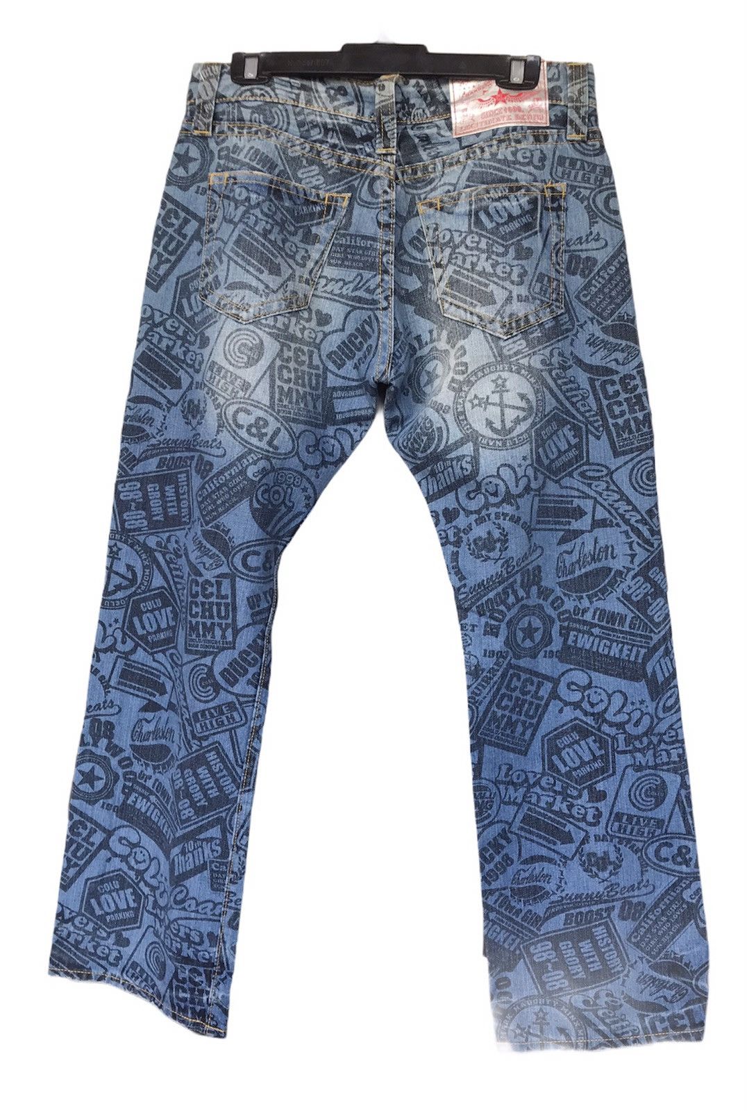 Japanese Brand Rare Co & lu Fullprint Denim Size US 30 / EU 46 - 2 Thumbnail