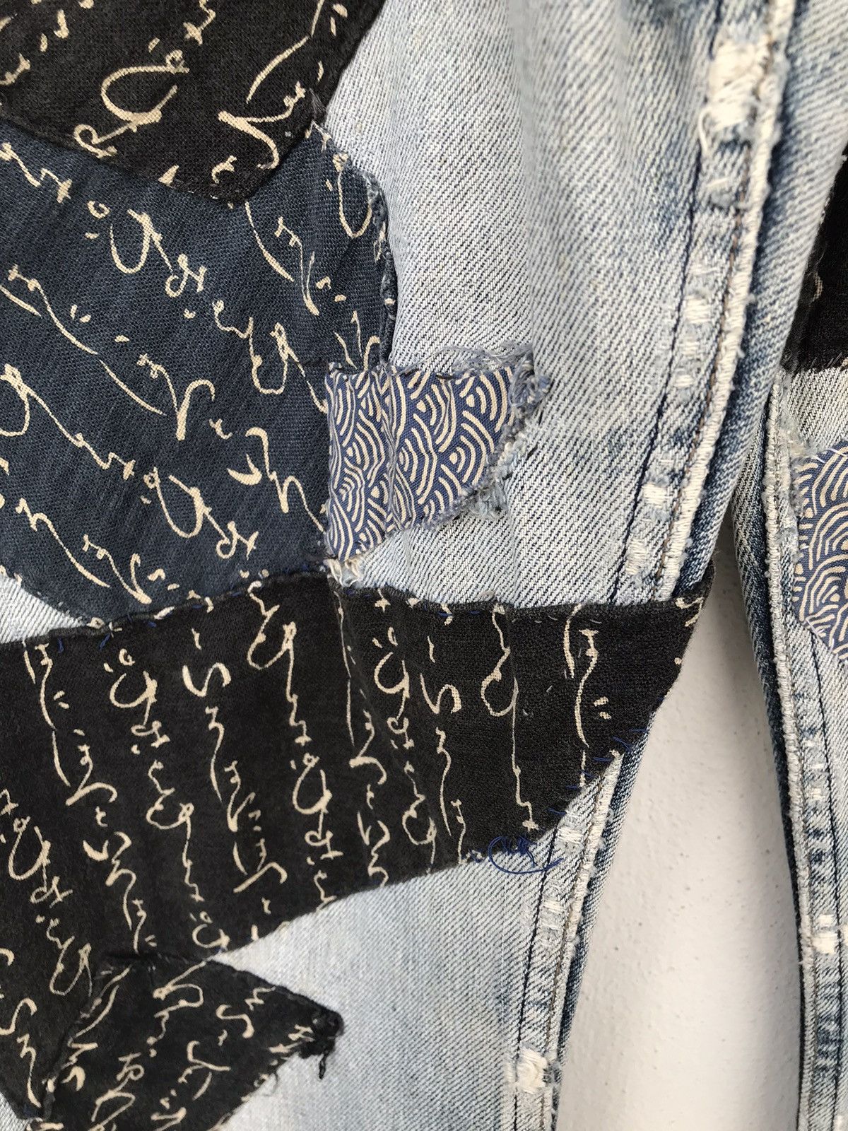 Levi's Vintage Clothing × Vintage Custom vintage Levi's patchwork and Distressed Denim Jeans Size US 32 / EU 48 - 8 Thumbnail