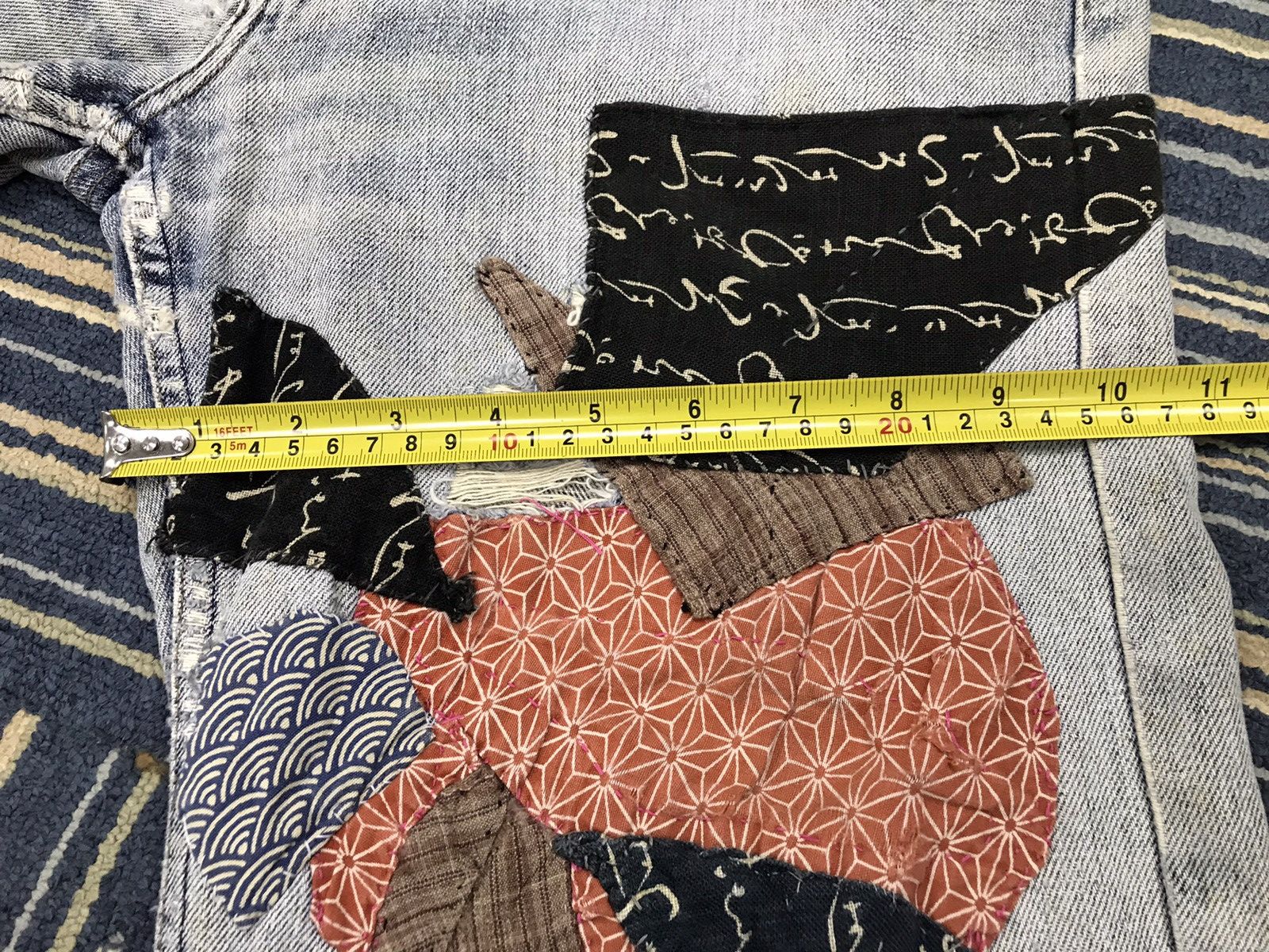 Levi's Vintage Clothing × Vintage Custom vintage Levi's patchwork and Distressed Denim Jeans Size US 32 / EU 48 - 20 Thumbnail