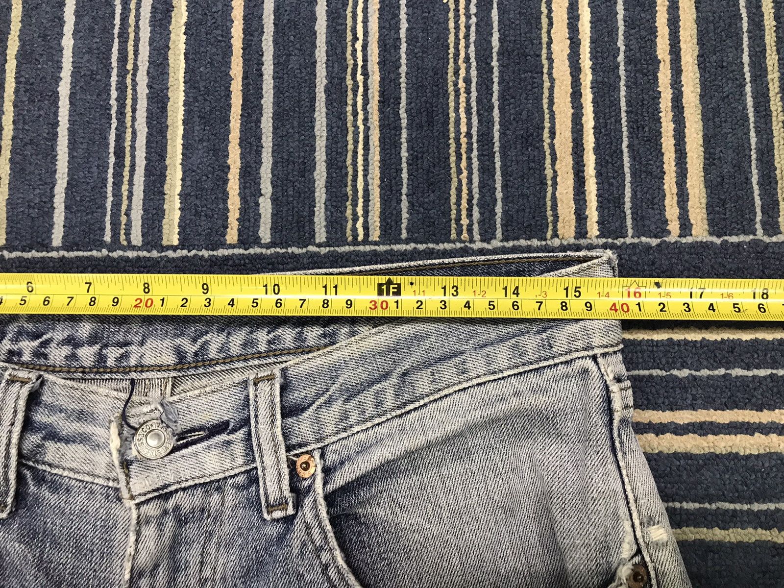 Levi's Vintage Clothing × Vintage Custom vintage Levi's patchwork and Distressed Denim Jeans Size US 32 / EU 48 - 18 Thumbnail