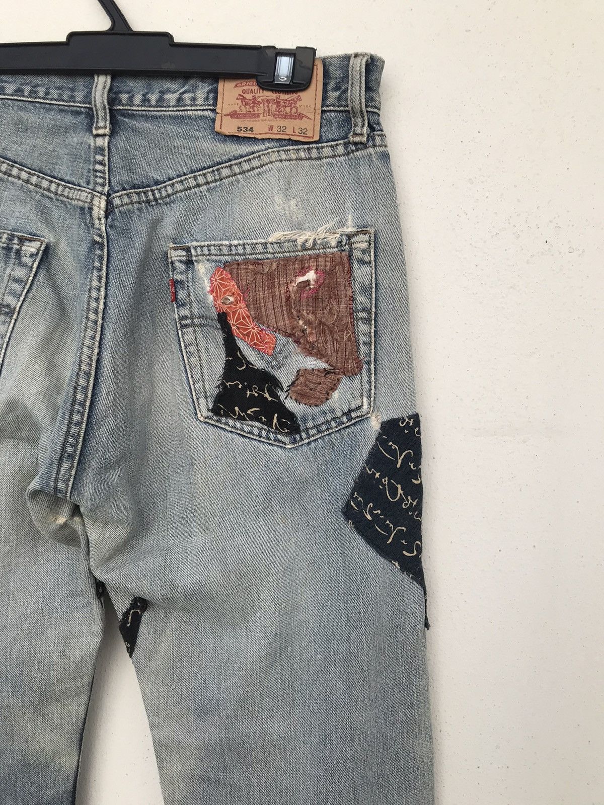 Levi's Vintage Clothing × Vintage Custom vintage Levi's patchwork and Distressed Denim Jeans Size US 32 / EU 48 - 9 Thumbnail