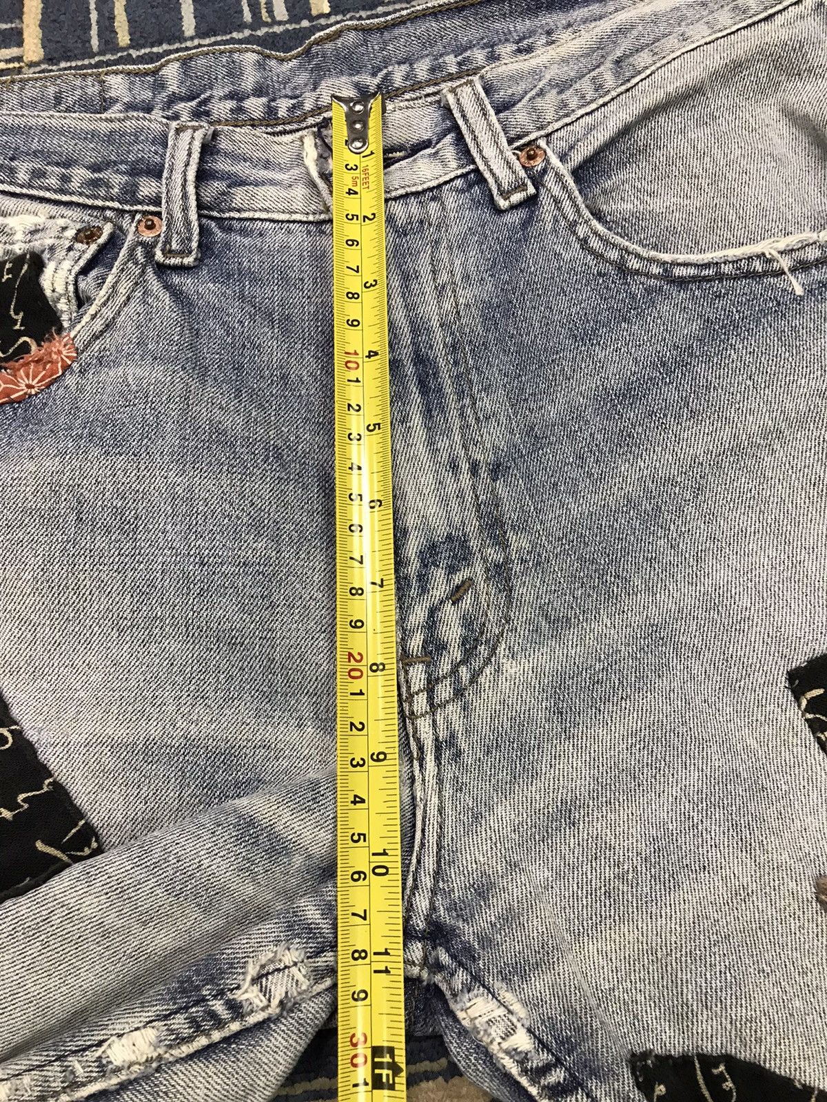 Levi's Vintage Clothing × Vintage Custom vintage Levi's patchwork and Distressed Denim Jeans Size US 32 / EU 48 - 19 Thumbnail