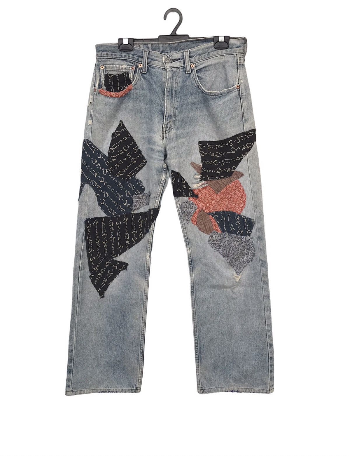 Levi's Vintage Clothing × Vintage Custom vintage Levi's patchwork and Distressed Denim Jeans Size US 32 / EU 48 - 1 Thumbnail