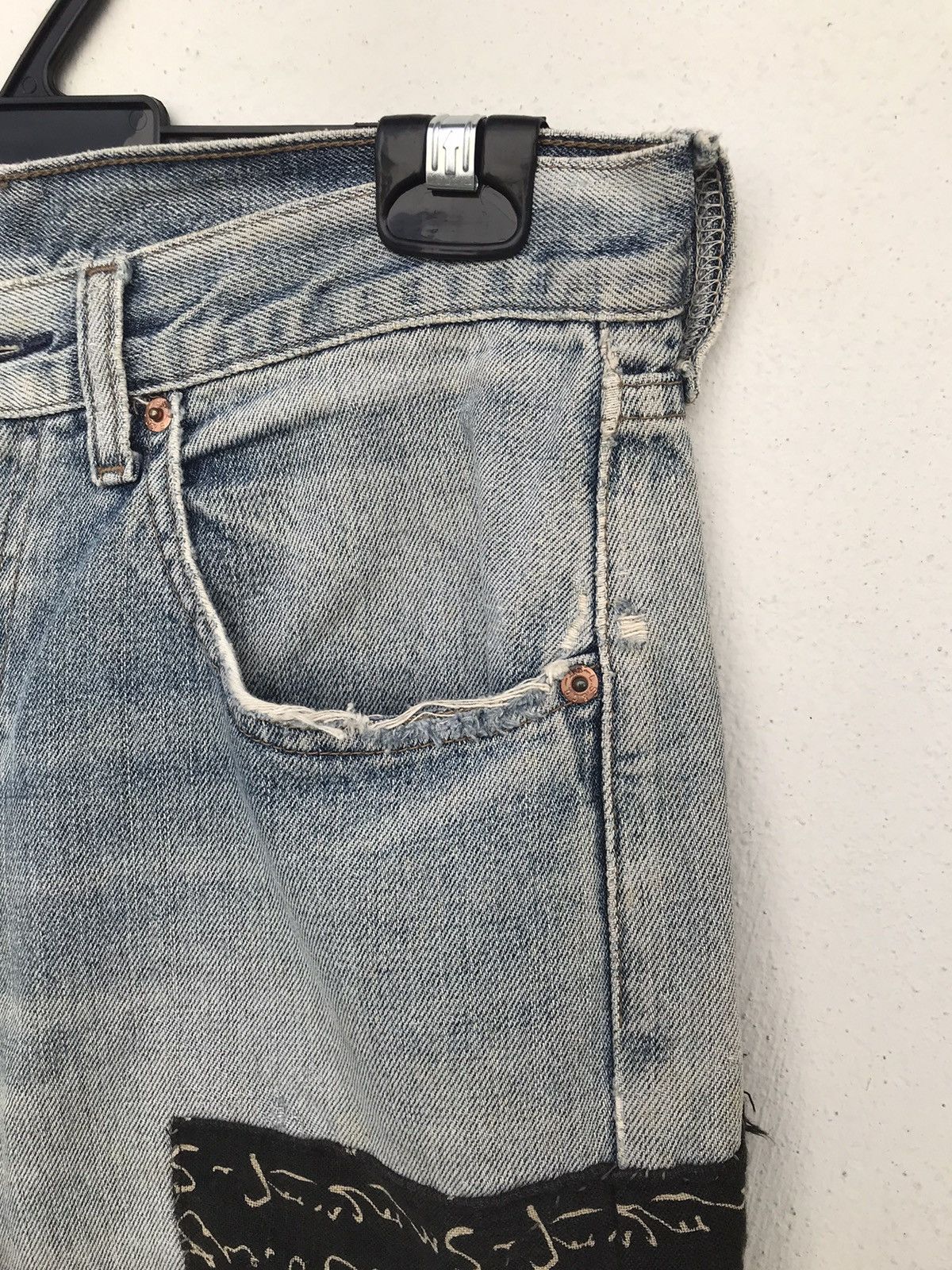 Levi's Vintage Clothing × Vintage Custom vintage Levi's patchwork and Distressed Denim Jeans Size US 32 / EU 48 - 6 Thumbnail