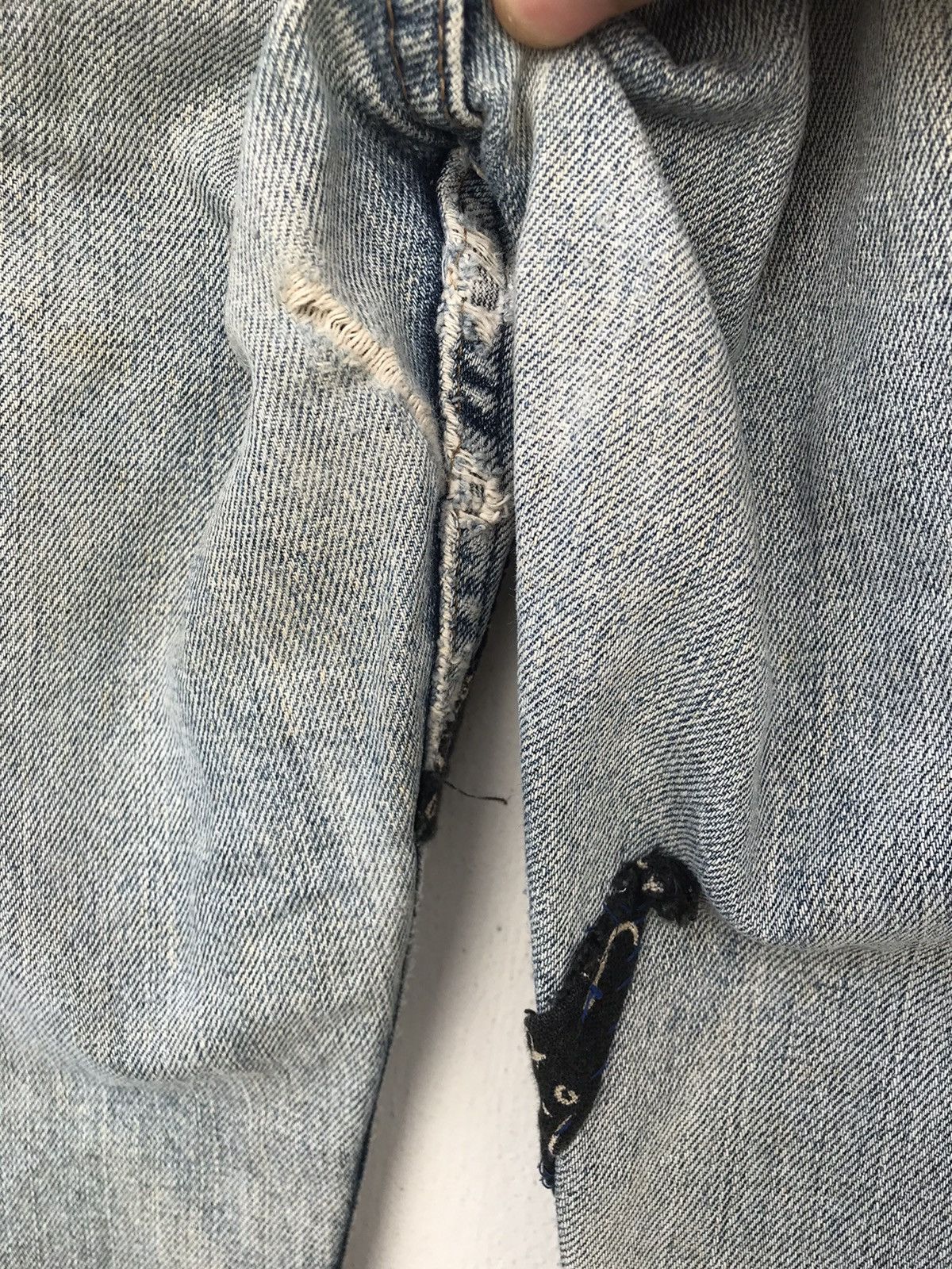 Levi's Vintage Clothing × Vintage Custom vintage Levi's patchwork and Distressed Denim Jeans Size US 32 / EU 48 - 11 Thumbnail