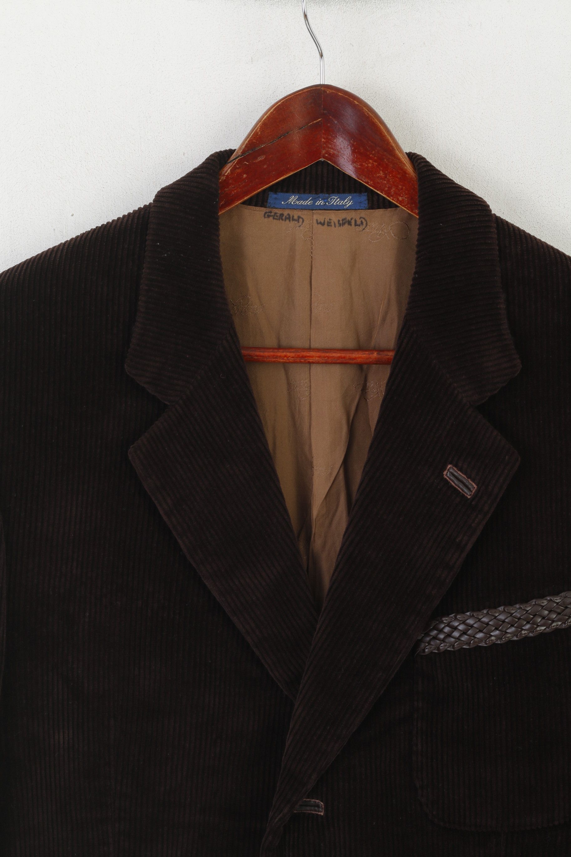 Vintage Wana Men 50 40 Blazer Brown Vintage Cotton Corduroy 2809 Size 40R - 2 Thumbnail