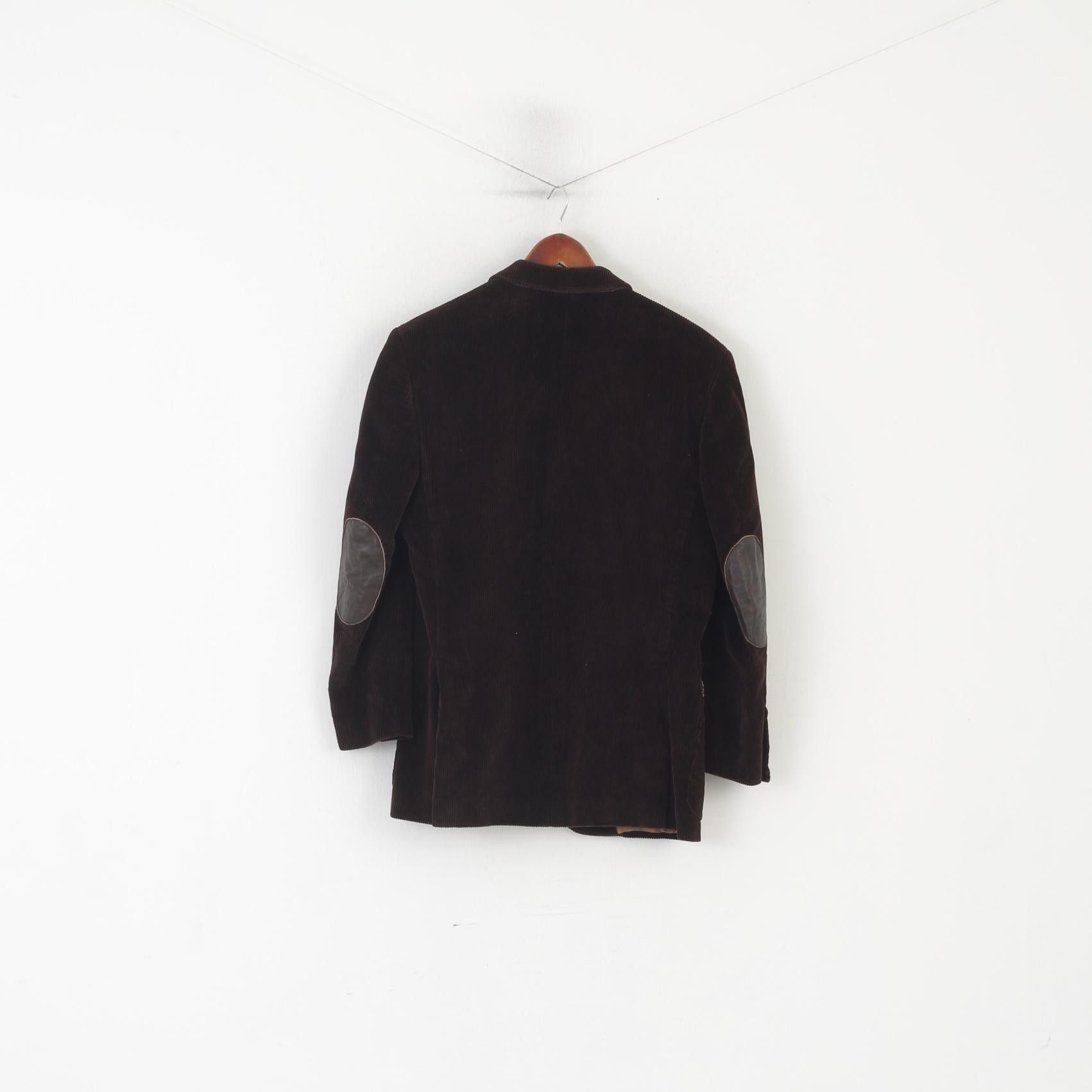 Vintage Wana Men 50 40 Blazer Brown Vintage Cotton Corduroy 2809 Size 40R - 9 Thumbnail