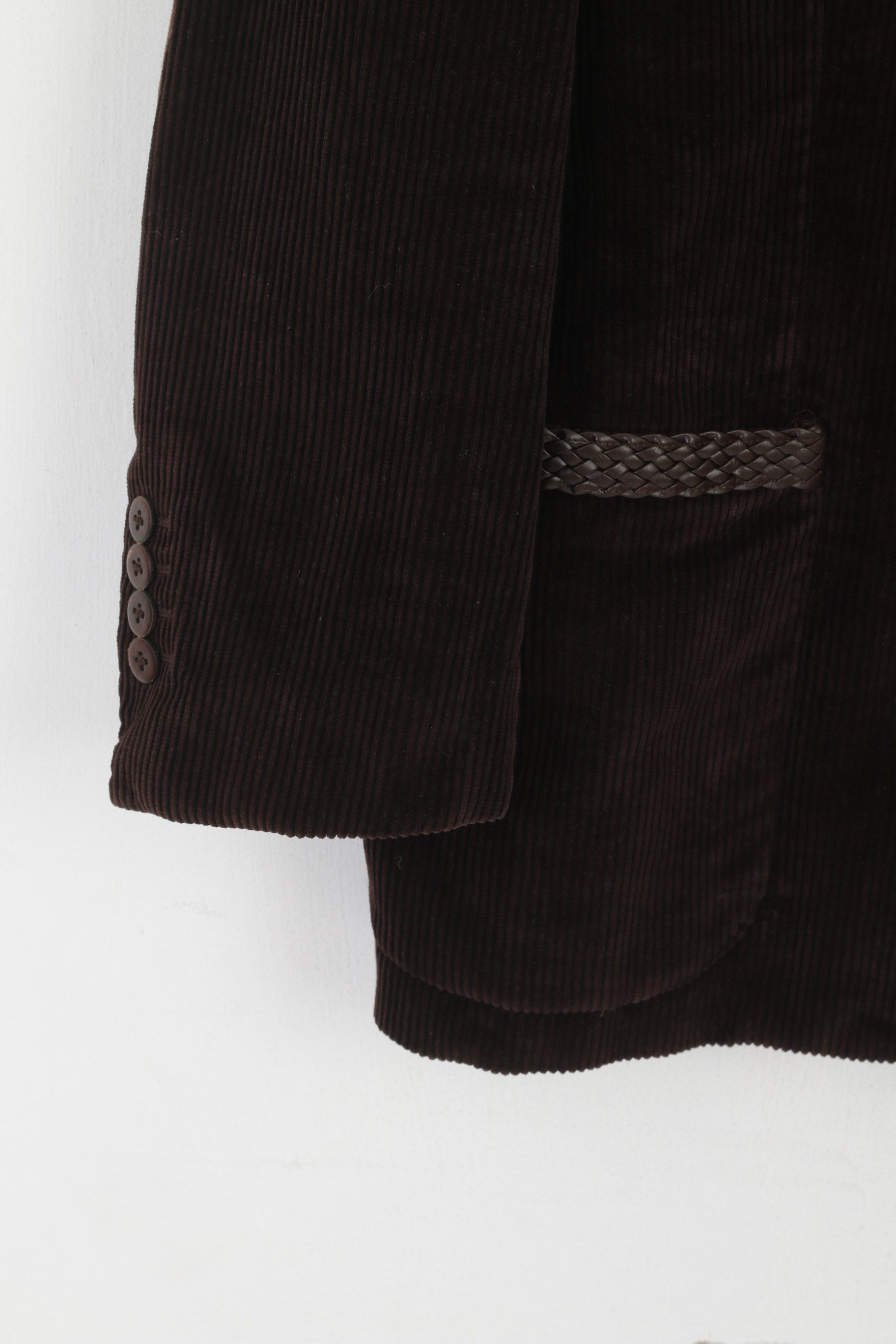 Vintage Wana Men 50 40 Blazer Brown Vintage Cotton Corduroy 2809 Size 40R - 3 Thumbnail