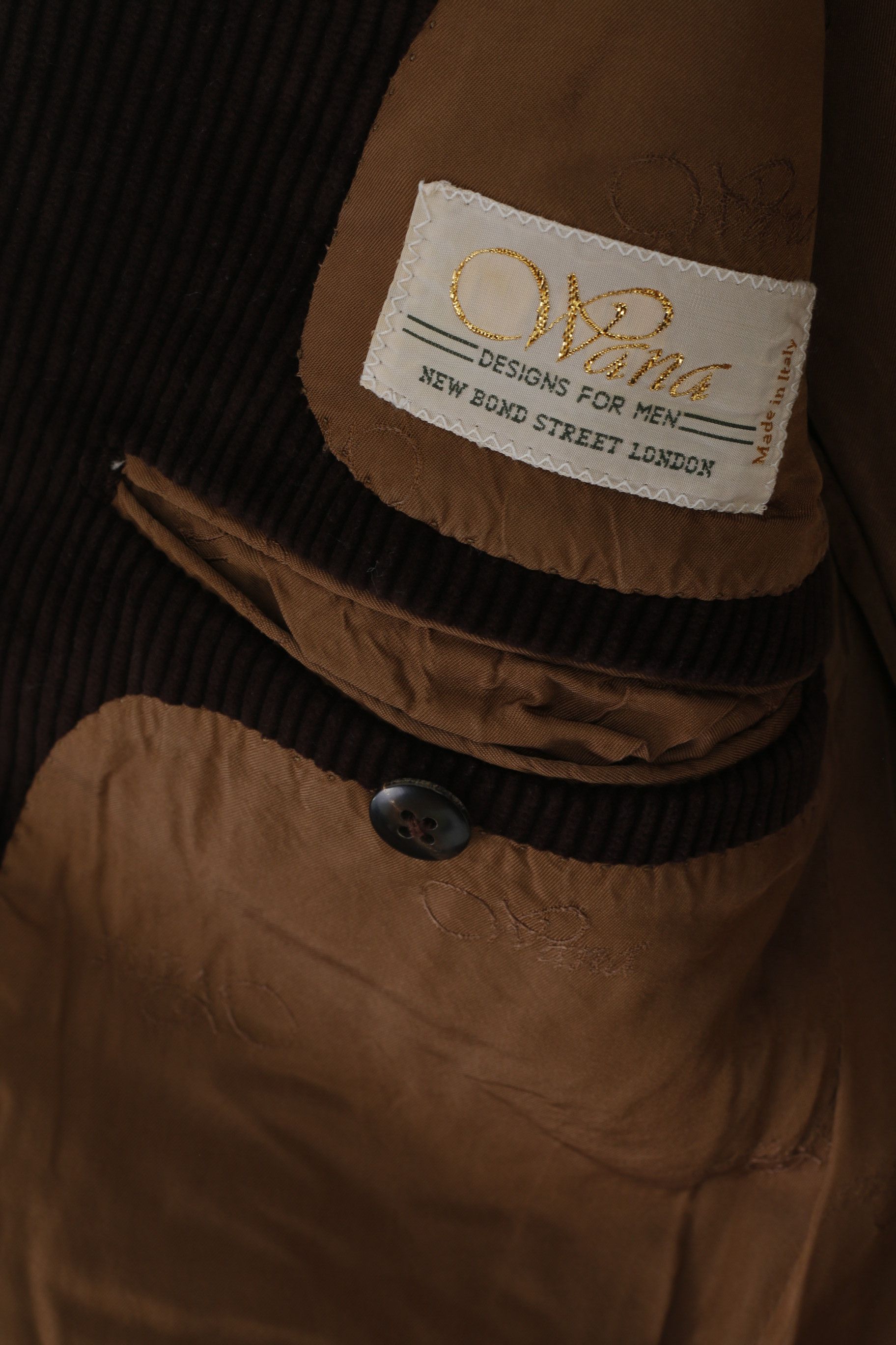 Vintage Wana Men 50 40 Blazer Brown Vintage Cotton Corduroy 2809 Size 40R - 6 Thumbnail