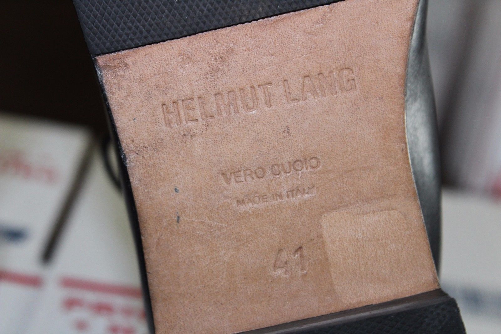 Helmut Lang HELMUT LANG ARCHIVE MADE IN INTALY COMBAT BOOT BLACK LEATHER SIZE 41 EU / 8 US Size US 8 / EU 41 - 7 Thumbnail