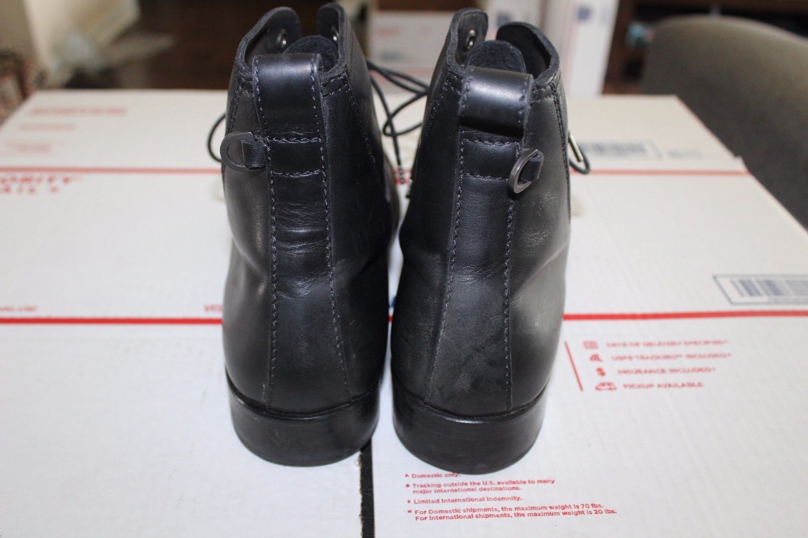 Helmut Lang HELMUT LANG ARCHIVE MADE IN INTALY COMBAT BOOT BLACK LEATHER SIZE 41 EU / 8 US Size US 8 / EU 41 - 2 Preview