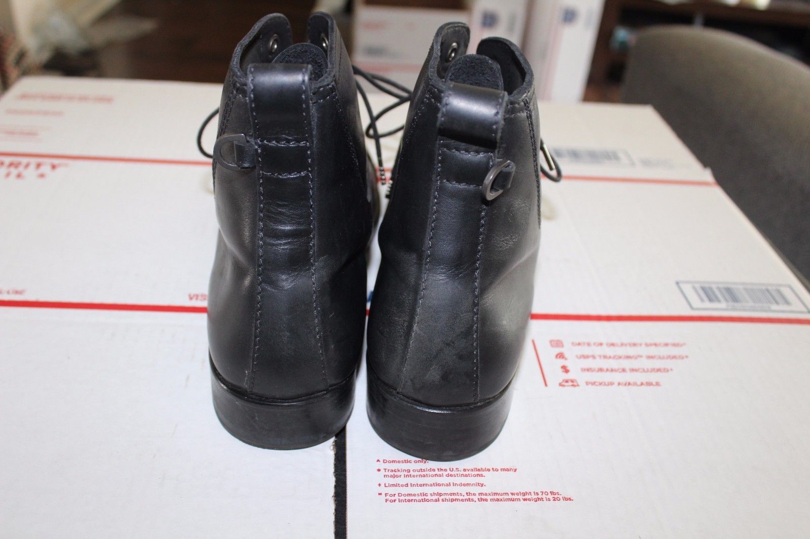 Helmut Lang HELMUT LANG ARCHIVE MADE IN INTALY COMBAT BOOT BLACK LEATHER SIZE 41 EU / 8 US Size US 8 / EU 41 - 4 Thumbnail