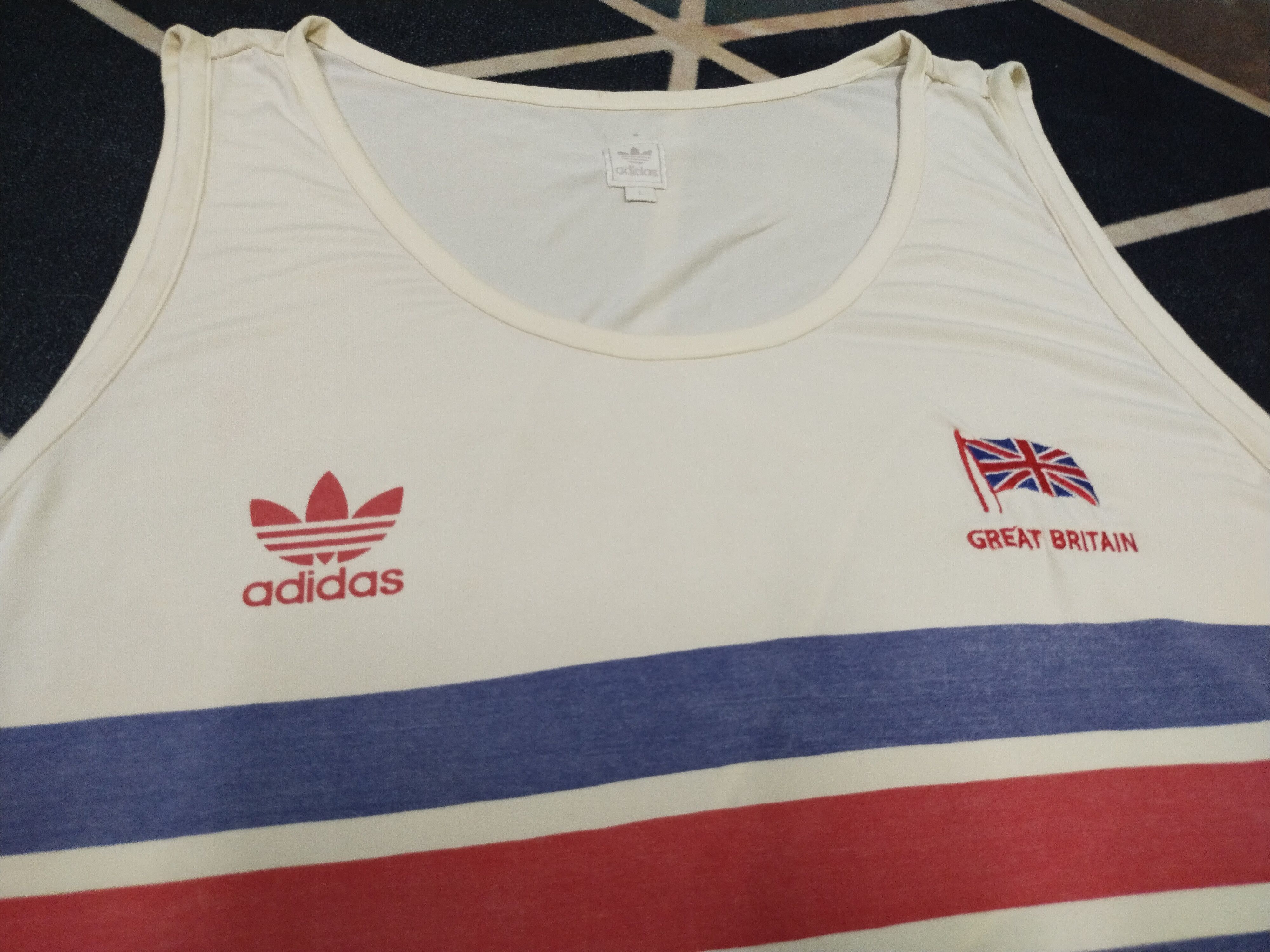 USA Olympics ADIDAS RUNNING VEST RETRO VINTAGE ZOLA BUDD 1984 OLYMPICS Size US L / EU 52-54 / 3 - 8 Thumbnail