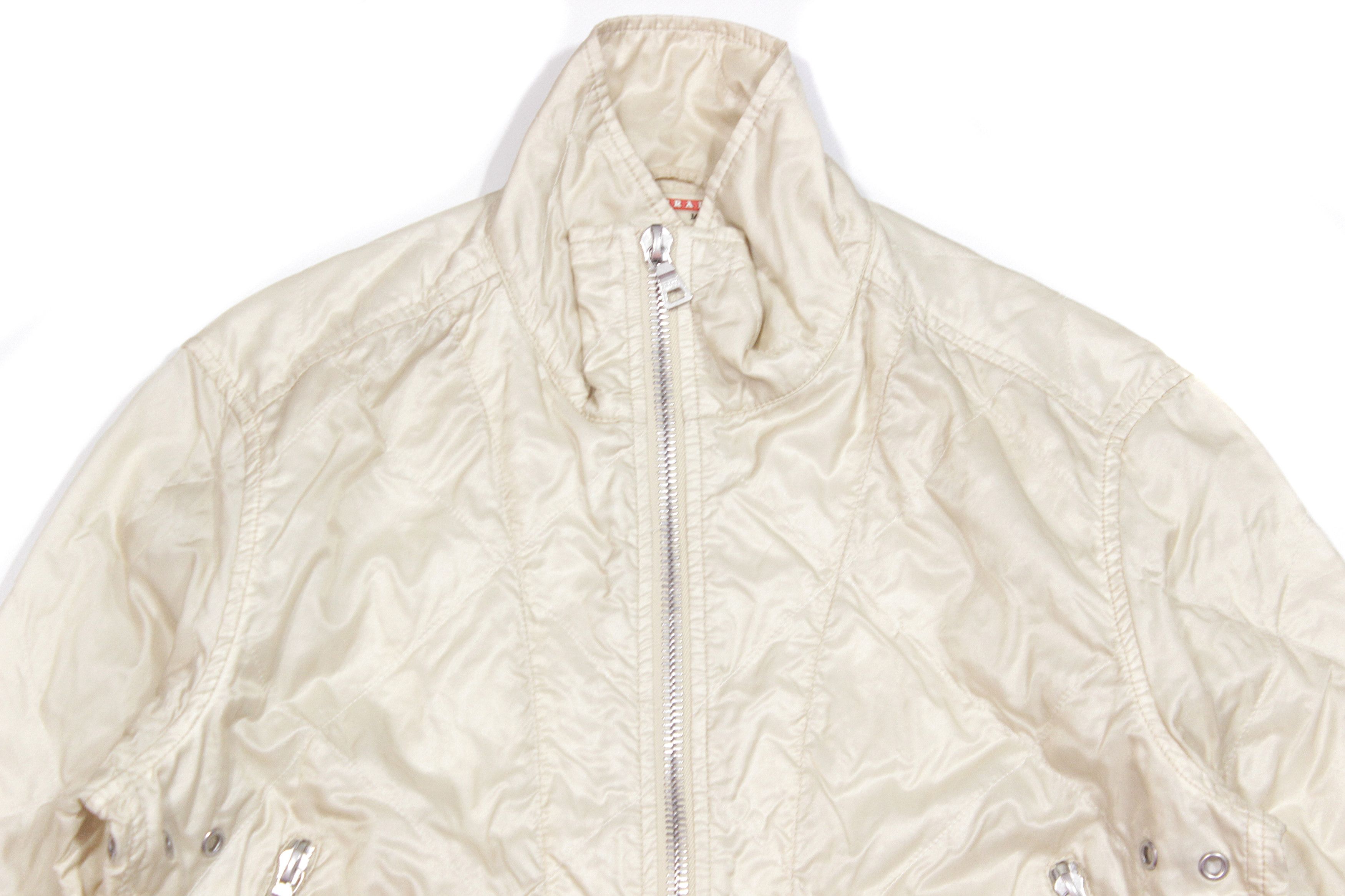 Prada 2000S Cotton Nylon Quilted Jacket Vintage Size M / US 6-8 / IT 42-44 - 3 Thumbnail