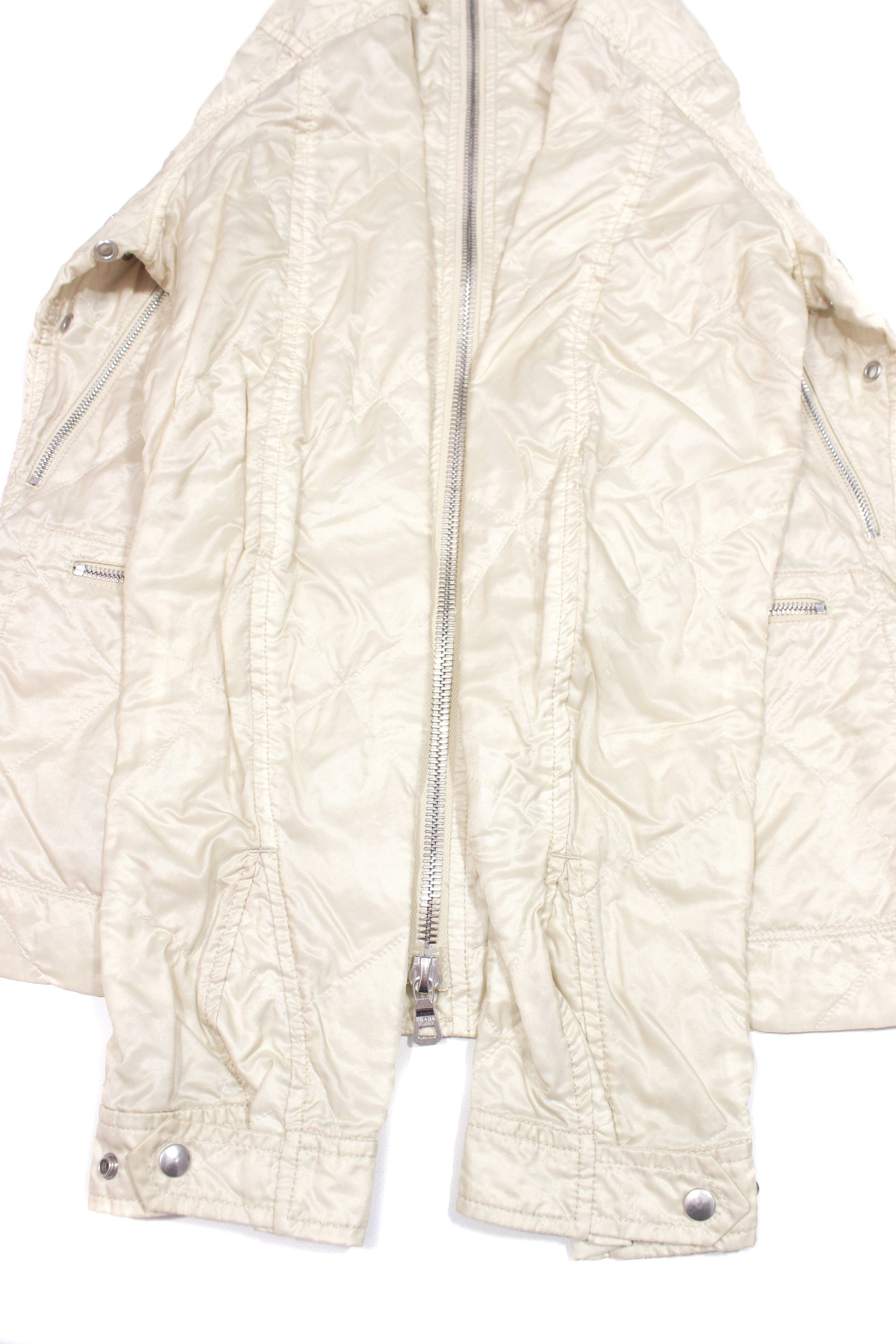 Prada 2000S Cotton Nylon Quilted Jacket Vintage Size M / US 6-8 / IT 42-44 - 6 Thumbnail