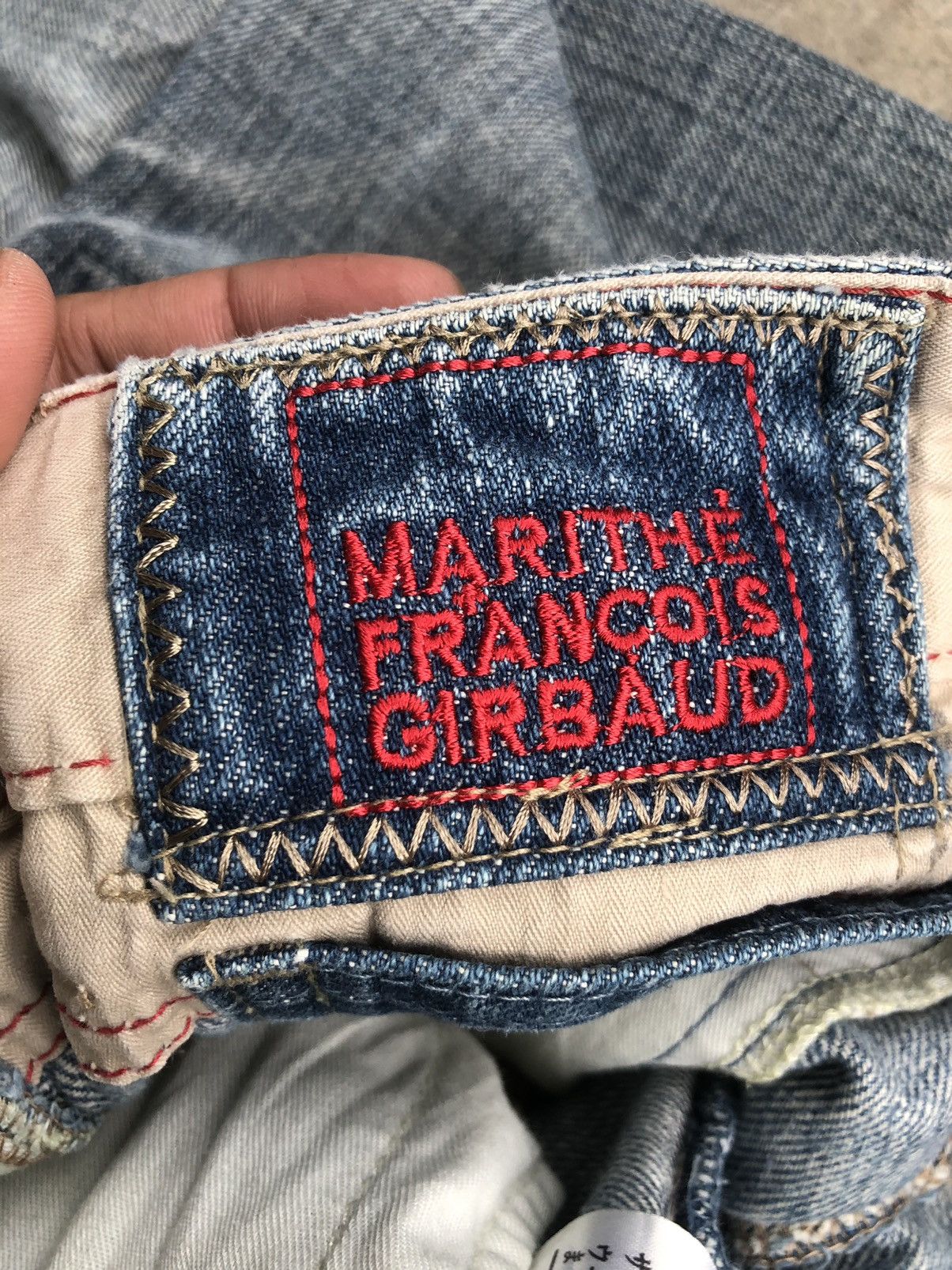 Marithe + Francois Girbaud Marithe Francois Girbaud Disteressed Denim Broken Size US 31 - 15 Thumbnail