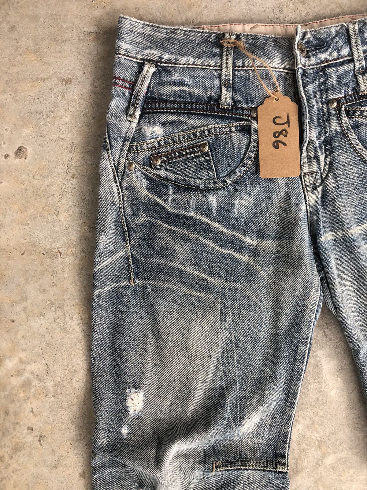 Marithe + Francois Girbaud Marithe Francois Girbaud Disteressed Denim Broken Size US 31 - 3 Thumbnail
