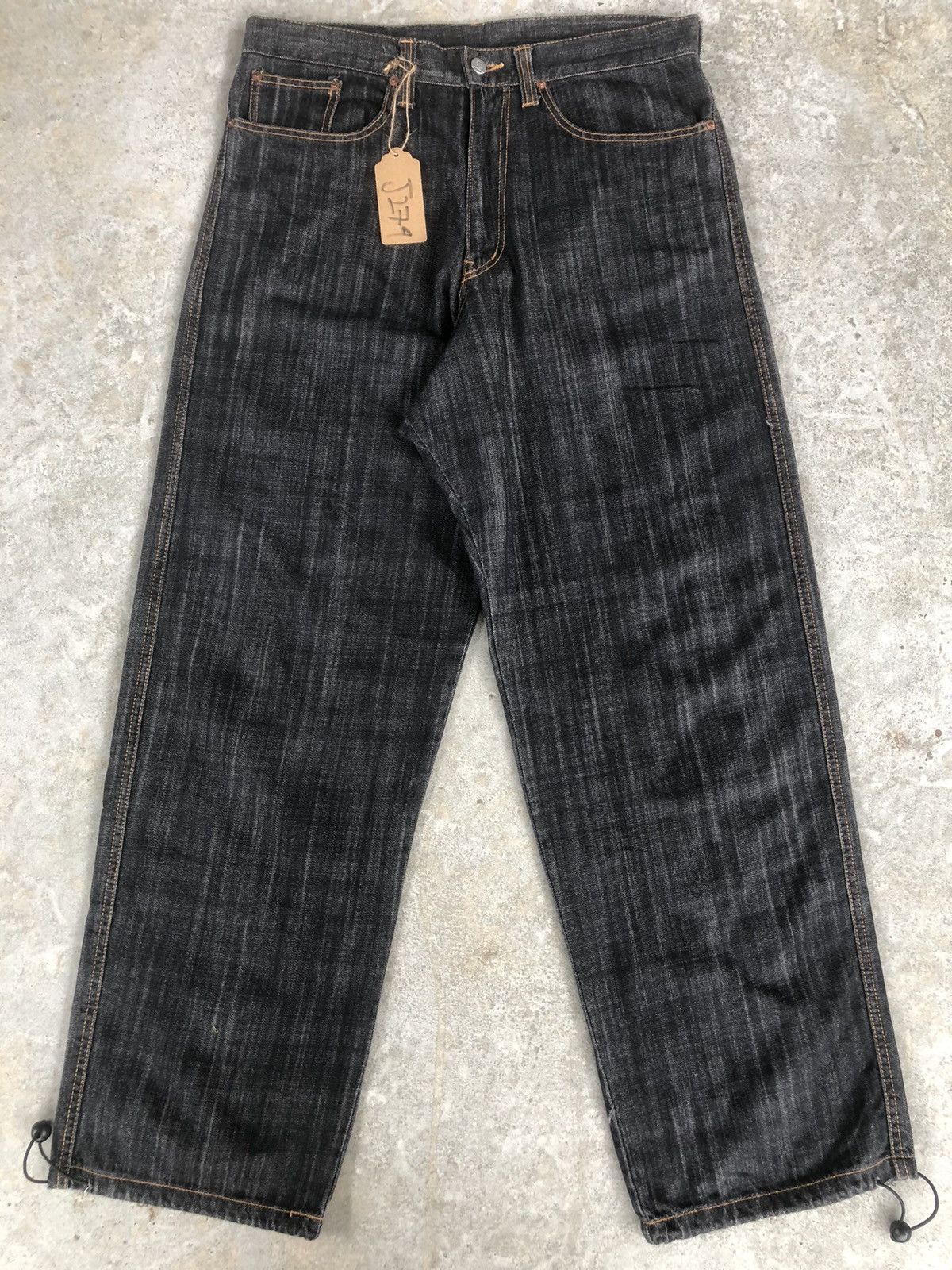 Japanese Brand Juvenile Delinquent Baggy Jeans Hip Hop Size US 35 - 2 Thumbnail