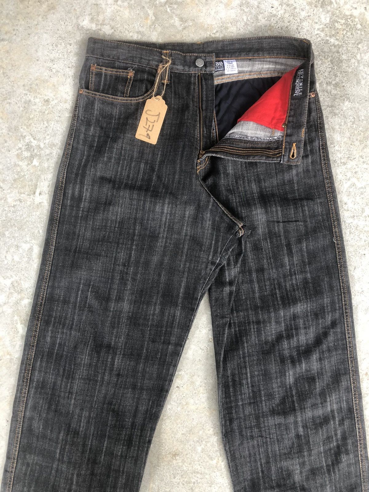 Japanese Brand Juvenile Delinquent Baggy Jeans Hip Hop Size US 35 - 3 Thumbnail