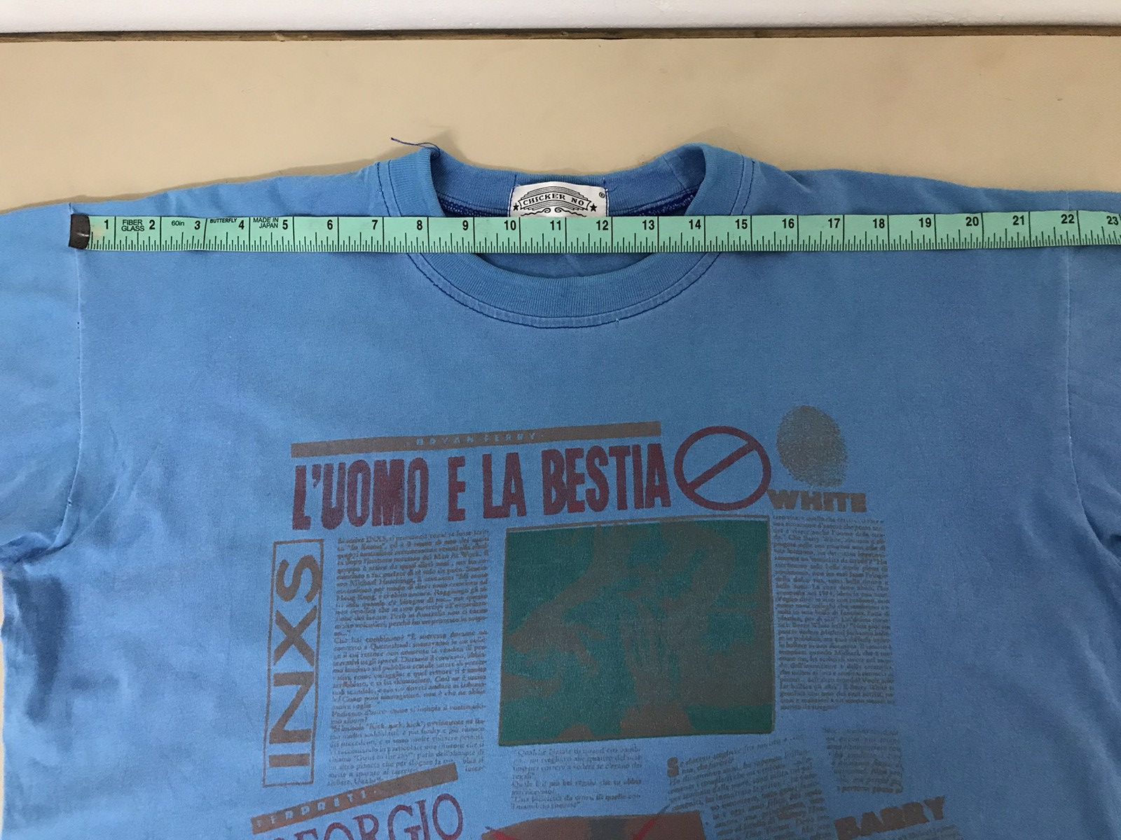 Vintage Vintage Rare Inxs Newspaper boxy cropped tee Size US XL / EU 56 / 4 - 14 Thumbnail