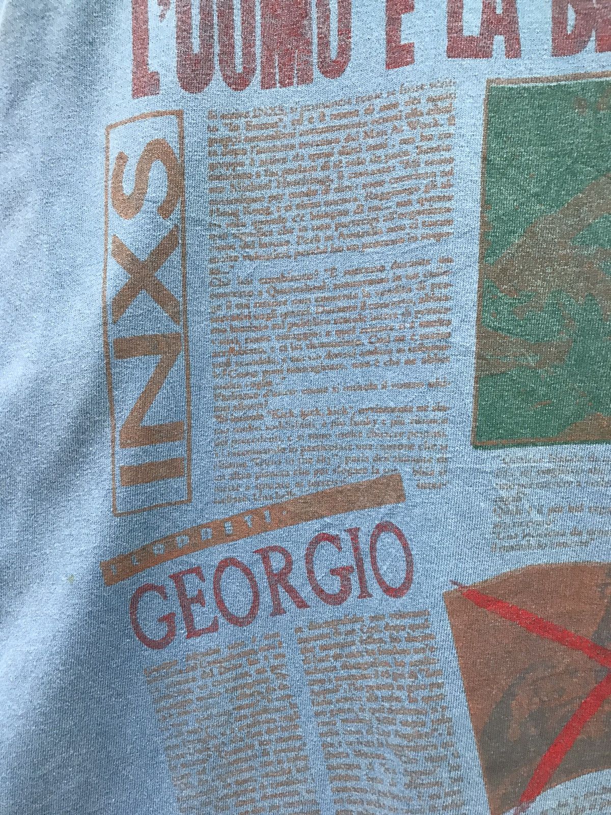 Vintage Vintage Rare Inxs Newspaper boxy cropped tee Size US XL / EU 56 / 4 - 5 Thumbnail