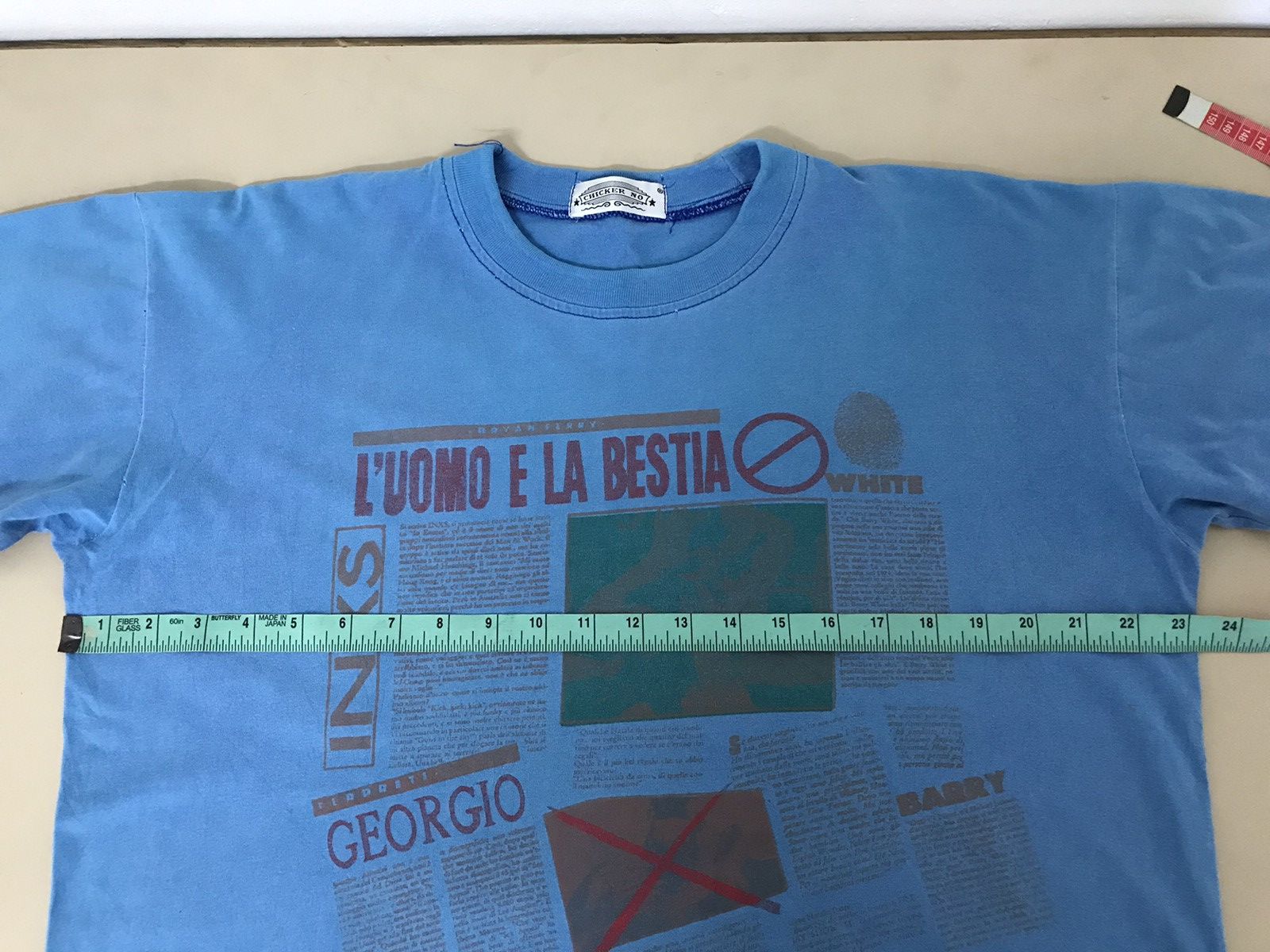 Vintage Vintage Rare Inxs Newspaper boxy cropped tee Size US XL / EU 56 / 4 - 12 Thumbnail