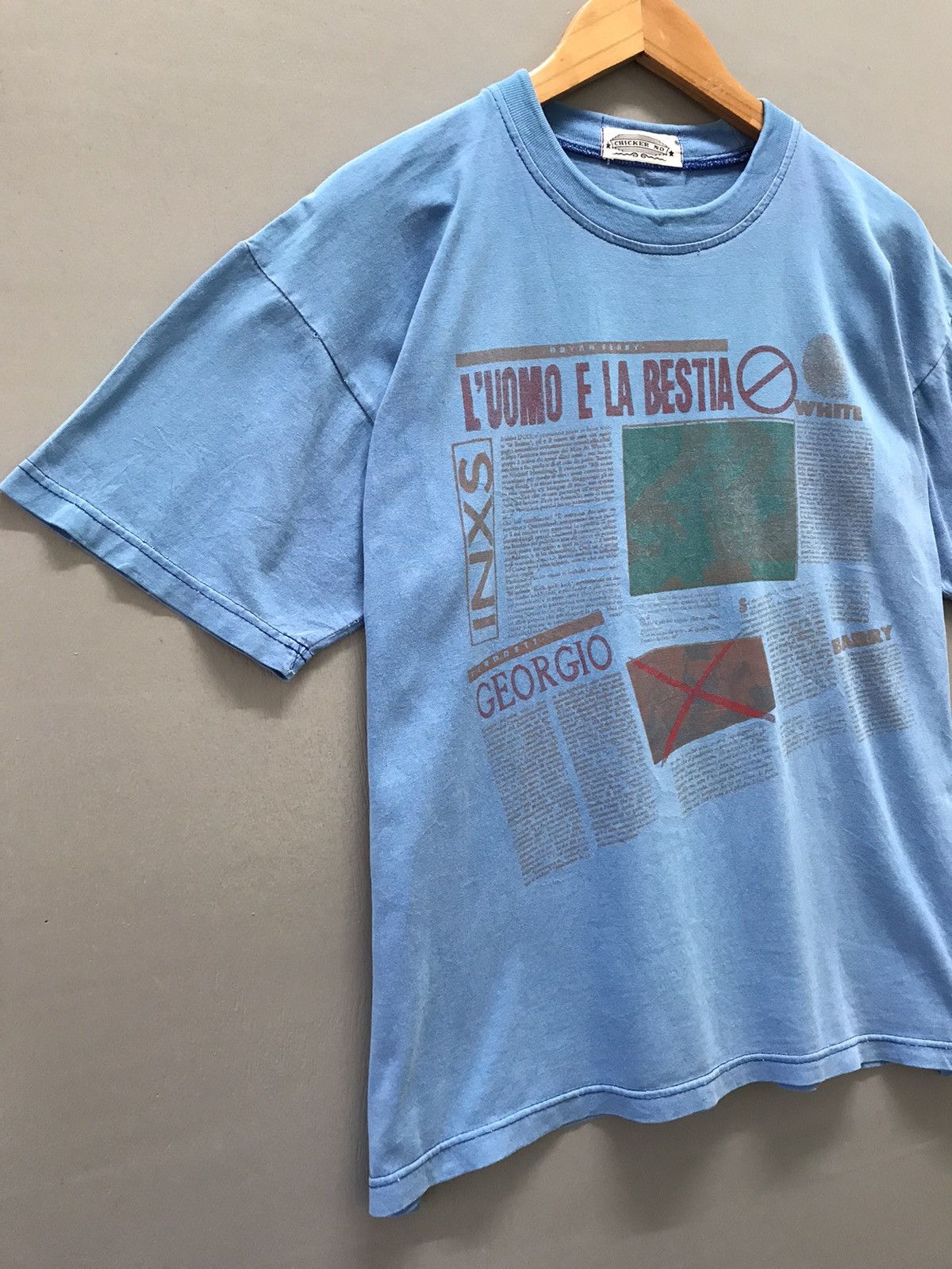 Vintage Vintage Rare Inxs Newspaper boxy cropped tee Size US XL / EU 56 / 4 - 2 Thumbnail
