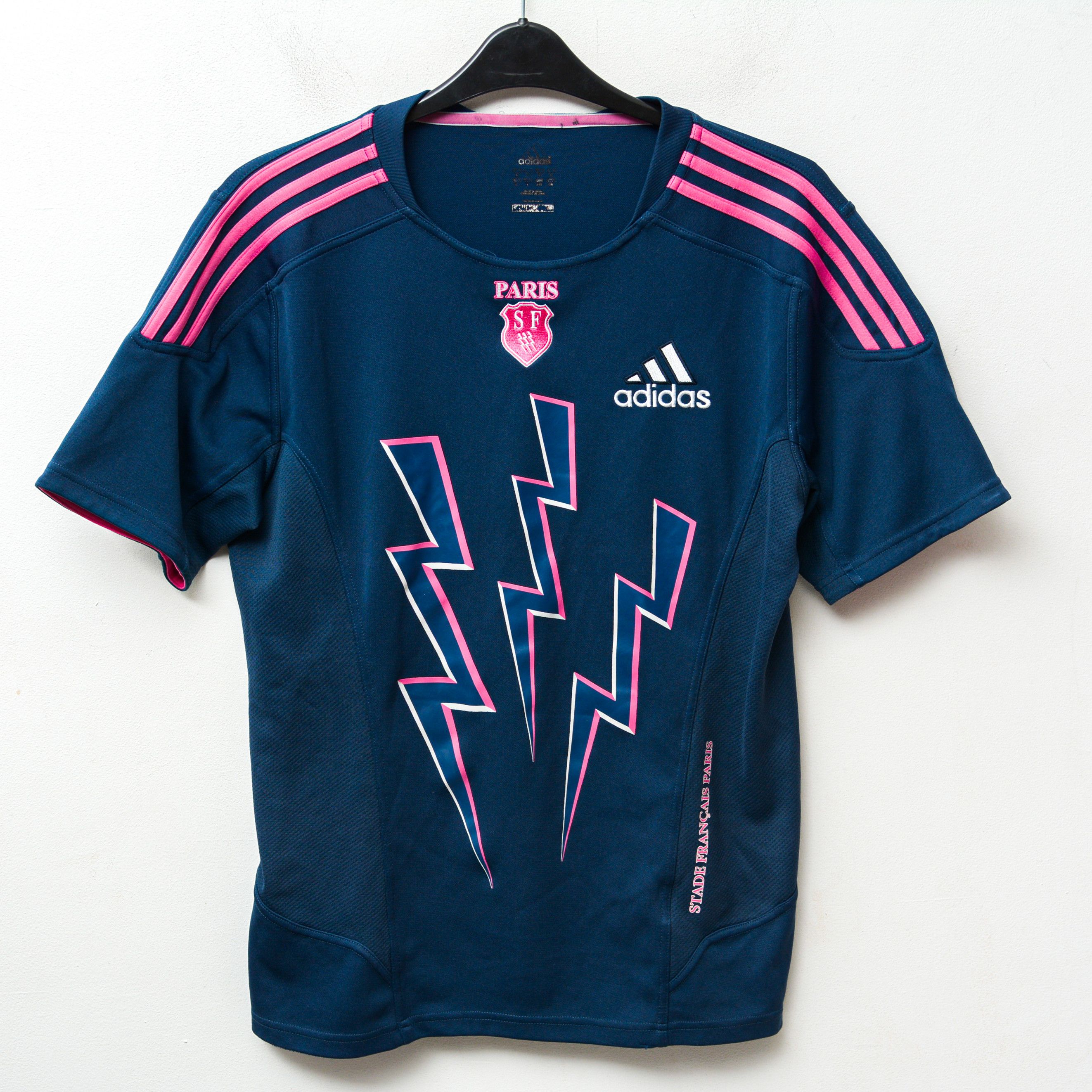 Adidas Stade Francais Paris Lightning Rugby Women L Jersey Shirt Size L / US 10 / IT 46 - 1 Thumbnail